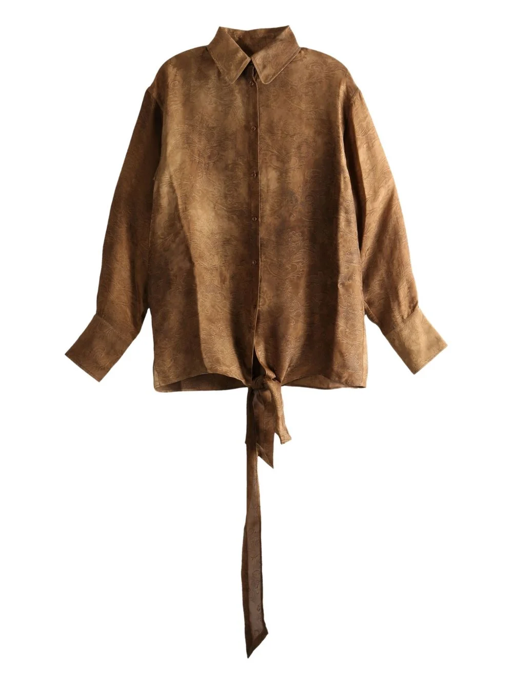 tie-detailing shirt - 1