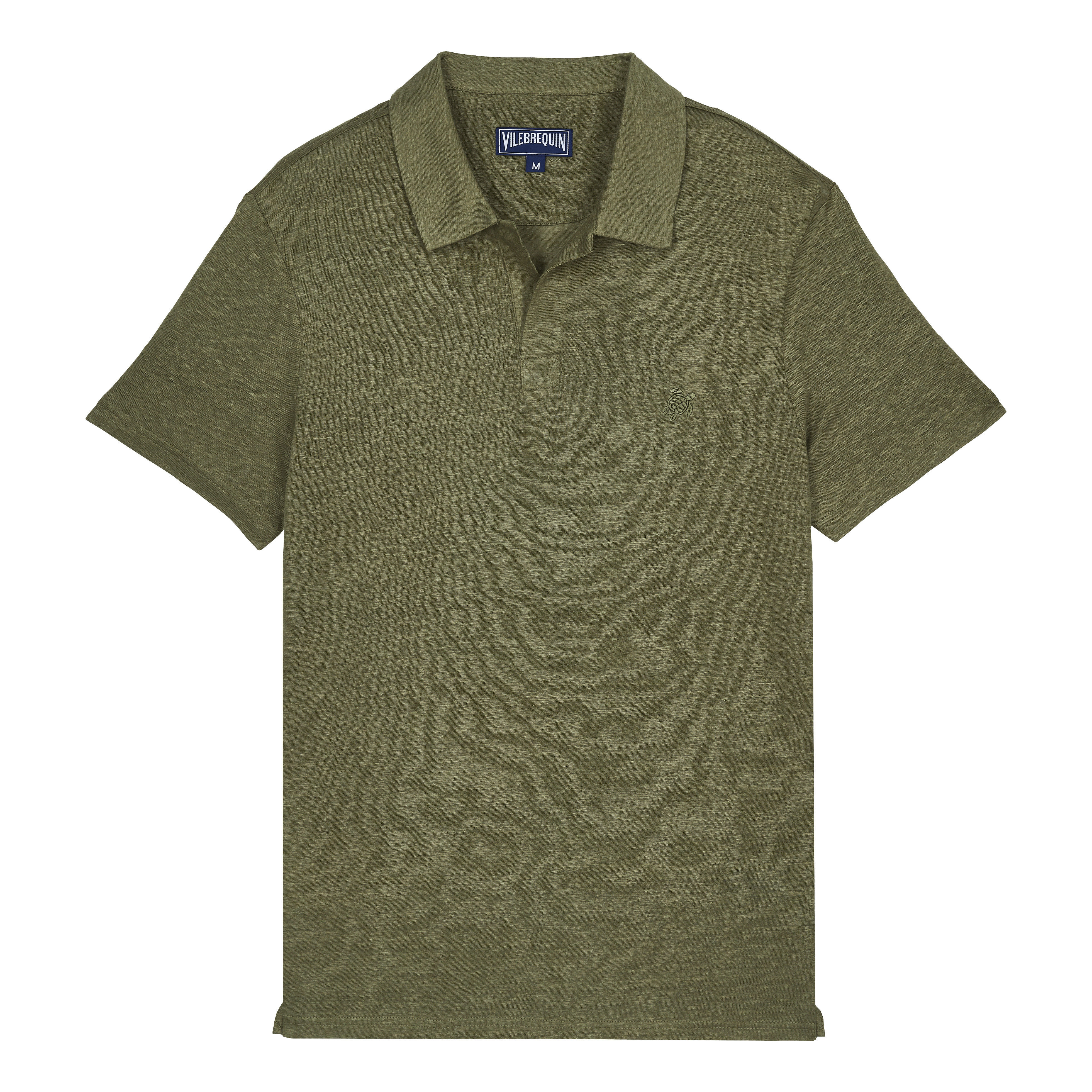 Men Linen Jersey Polo Solid - 1