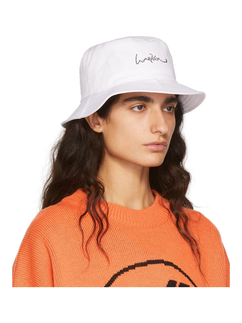 We11done White Hotfix Star Bucket Hat outlook