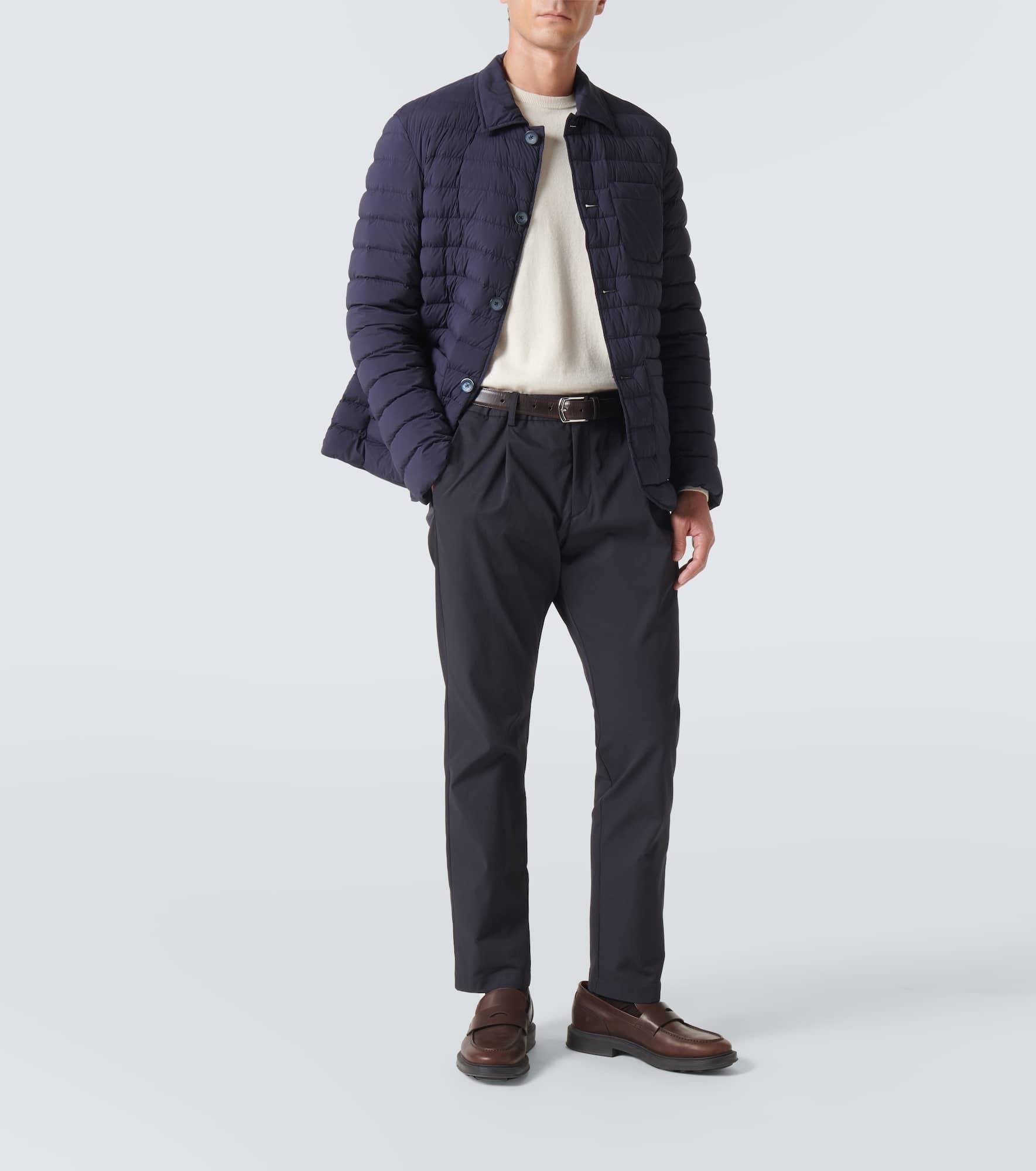 Mid-rise straight pants - 2