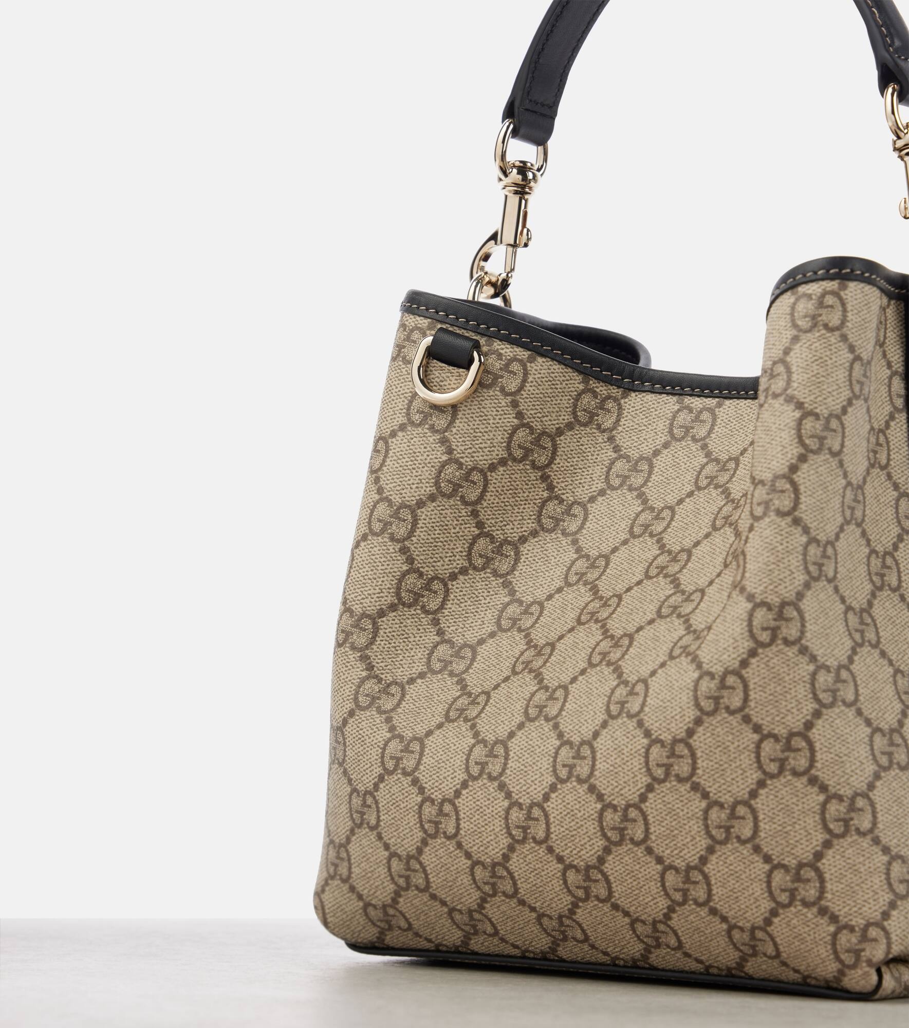 GG Canvas leather-trimmed tote bag - 6
