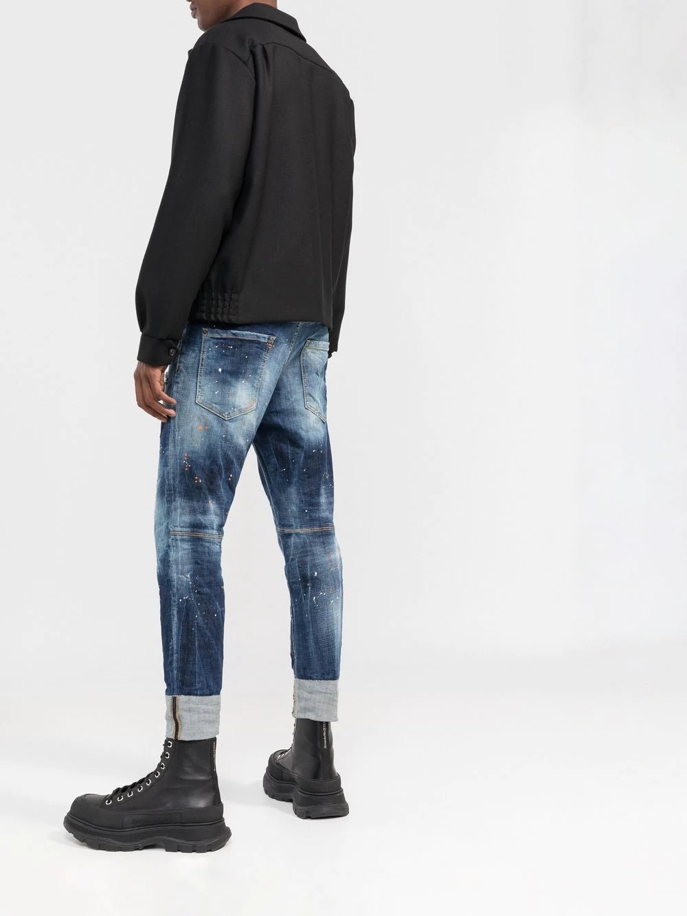 logo-patch denim jeans - 4