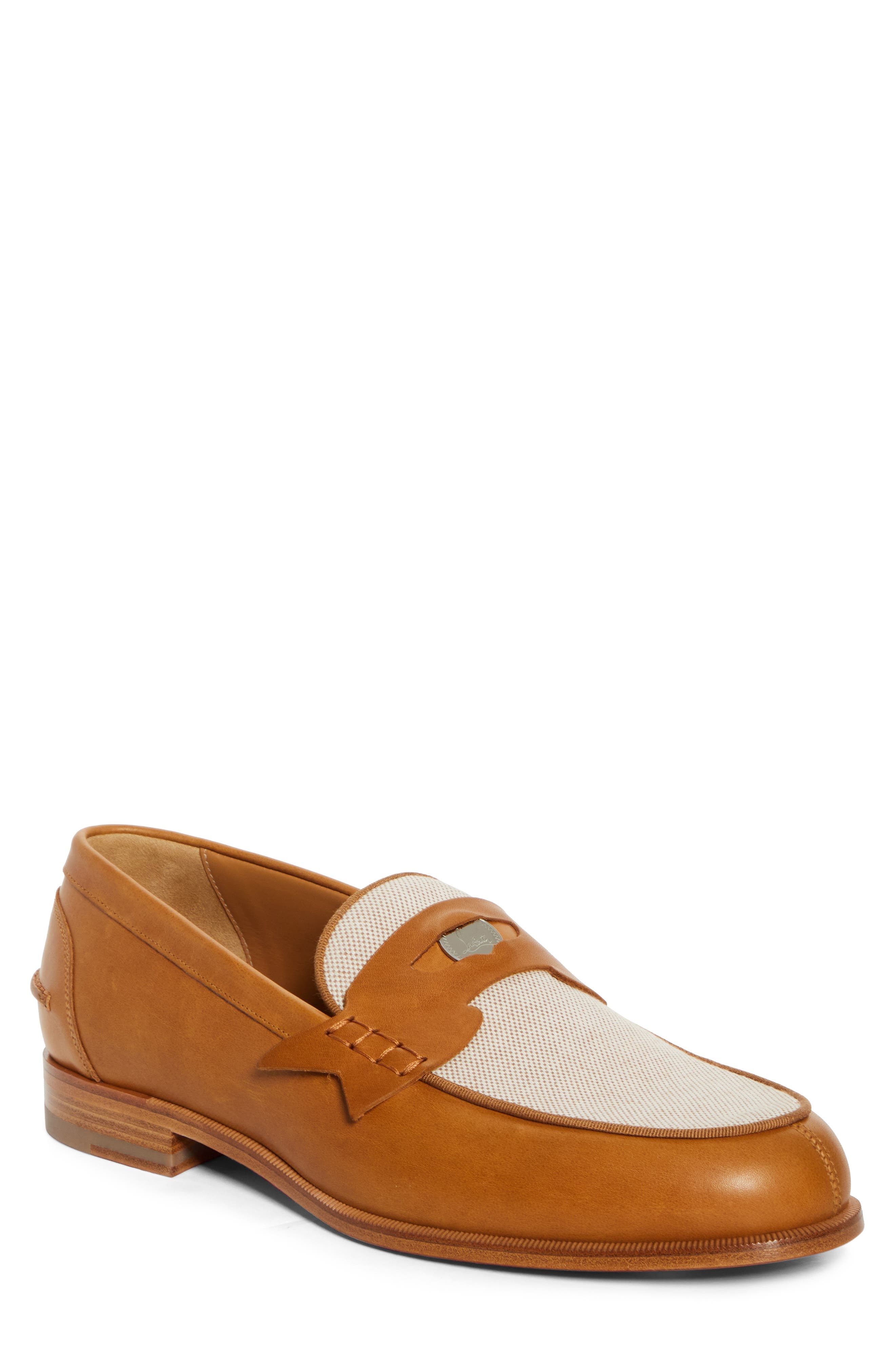 Christian Louboutin Penny Loafer in Terra/Brown at Nordstrom - 1