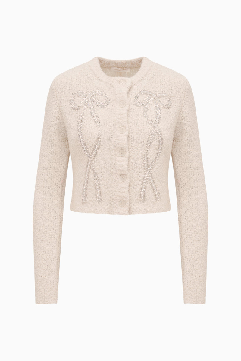 Leocadia Wool-Blend Embellished Cardigan 1