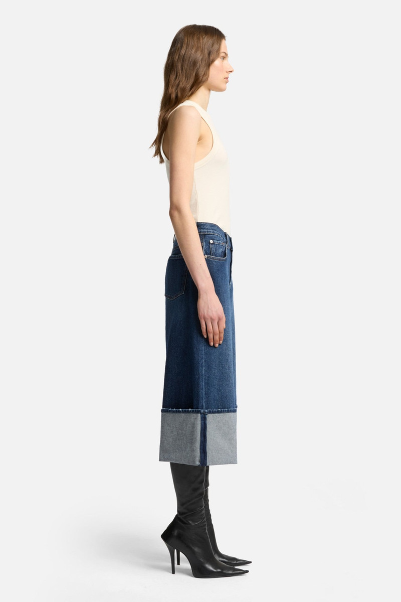 MANKIND Cuffed Denim Culotte in Radar 6
