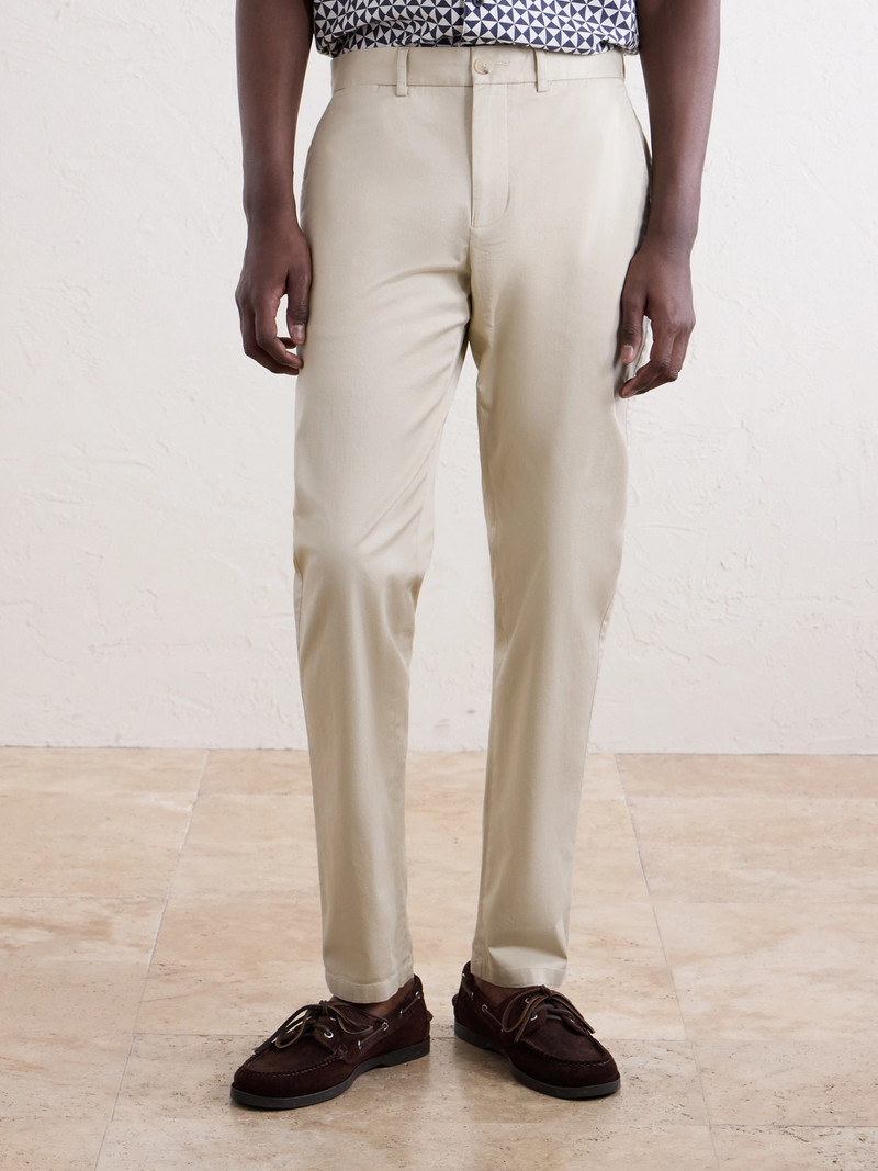 Straight-Leg Cotton-Blend Trousers 3