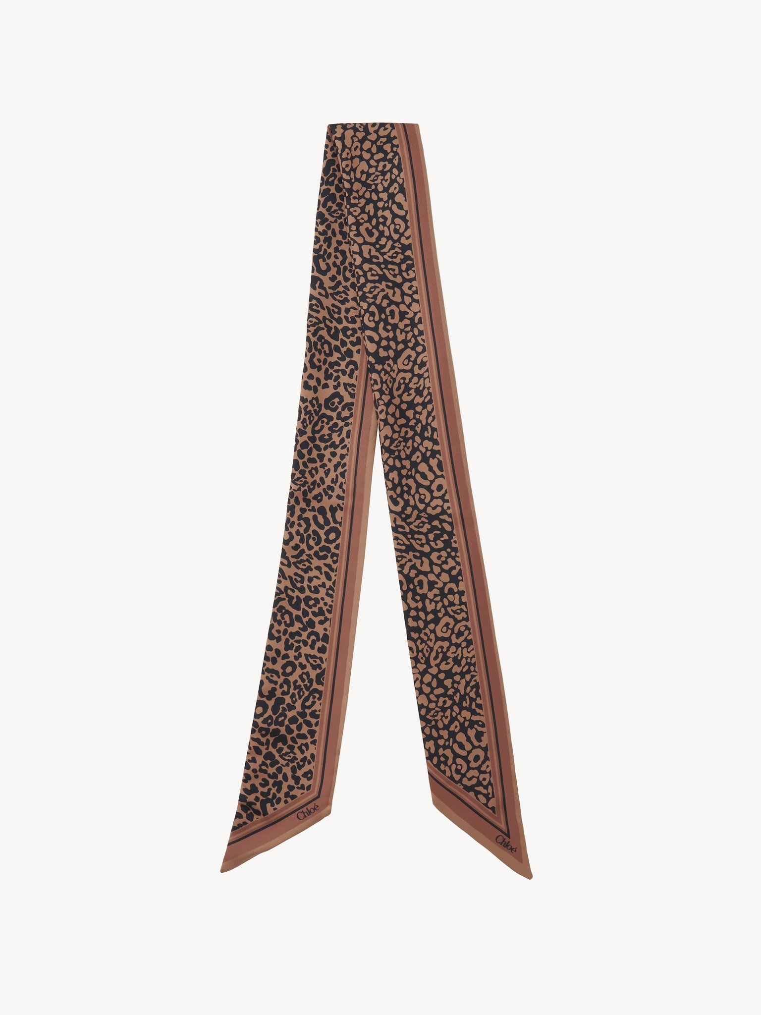 ANIMAL-PRINT BANDEAU SCARF IN SILK - 1