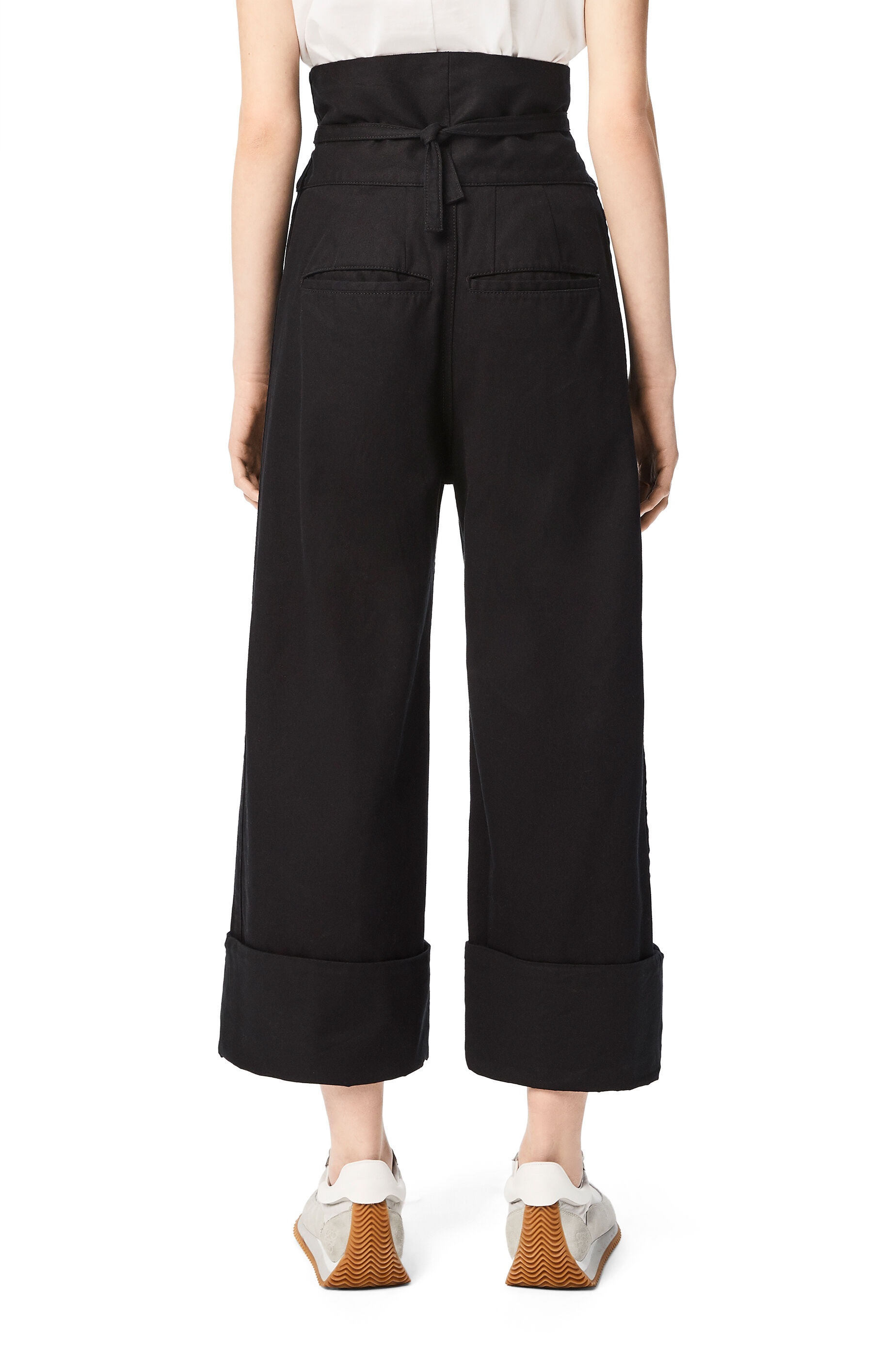 Oversize turn up trousers in cotton - 5