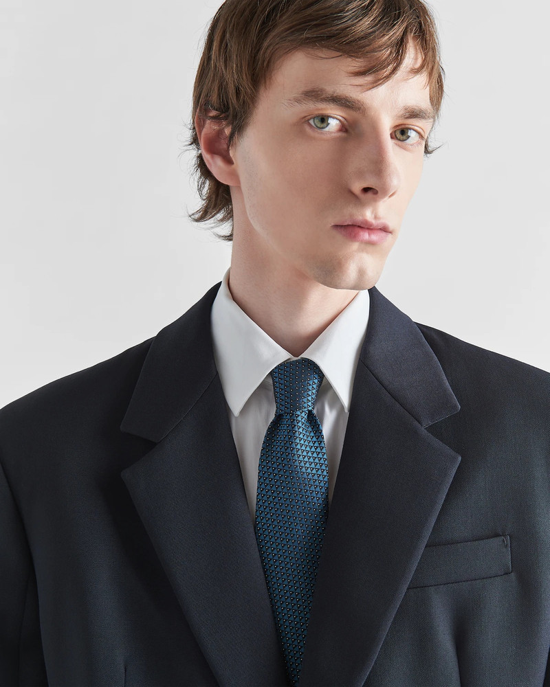 Prada Micro-print silk tie outlook