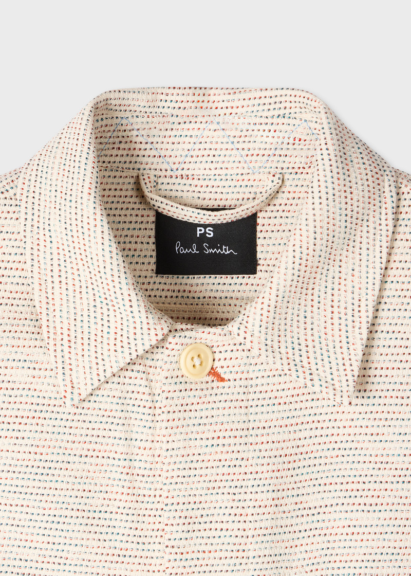 Paul Smith Ecru Multi-Textured Cotton Work Jacket outlook