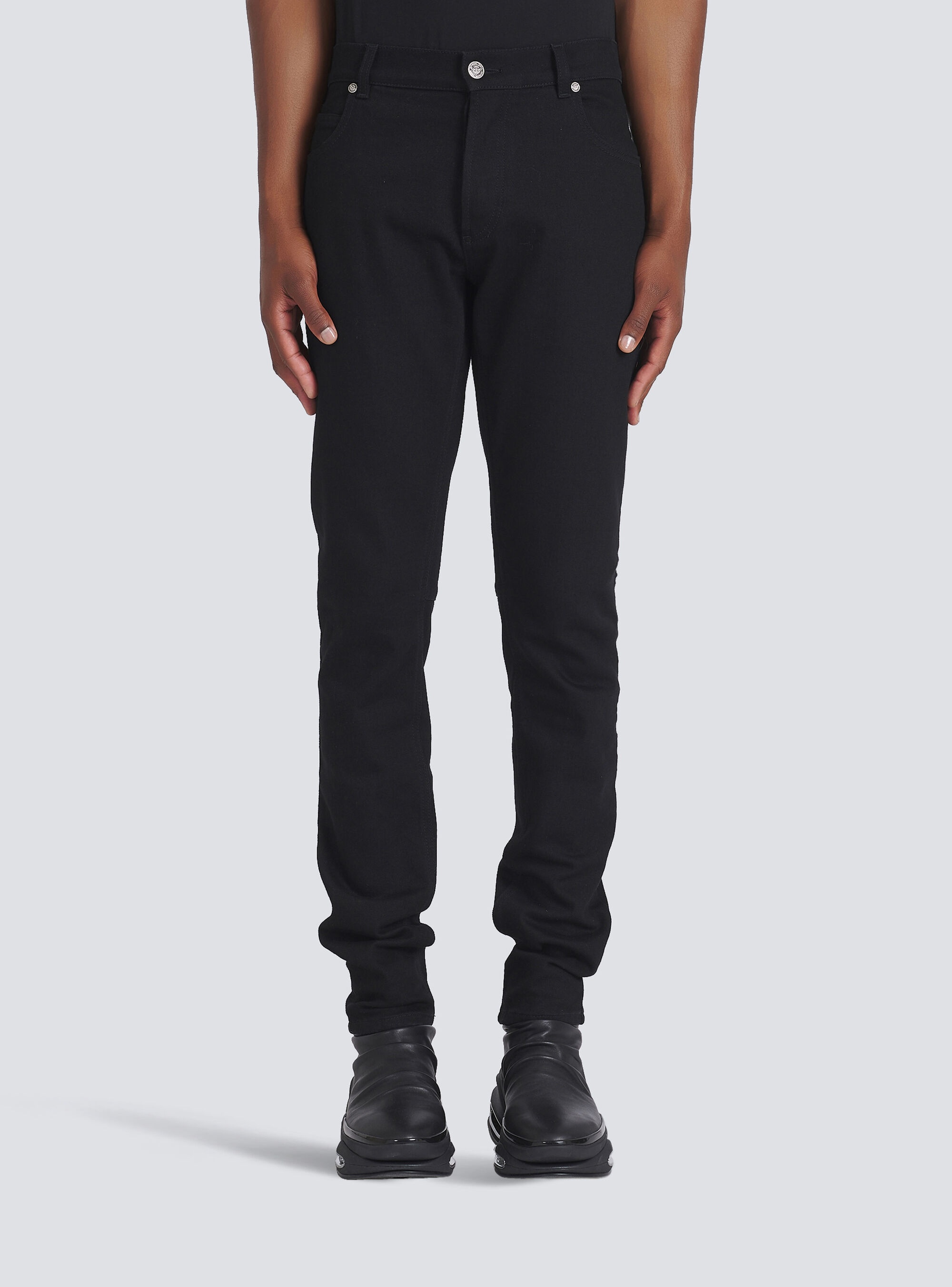 Slim cut cotton jeans - 6
