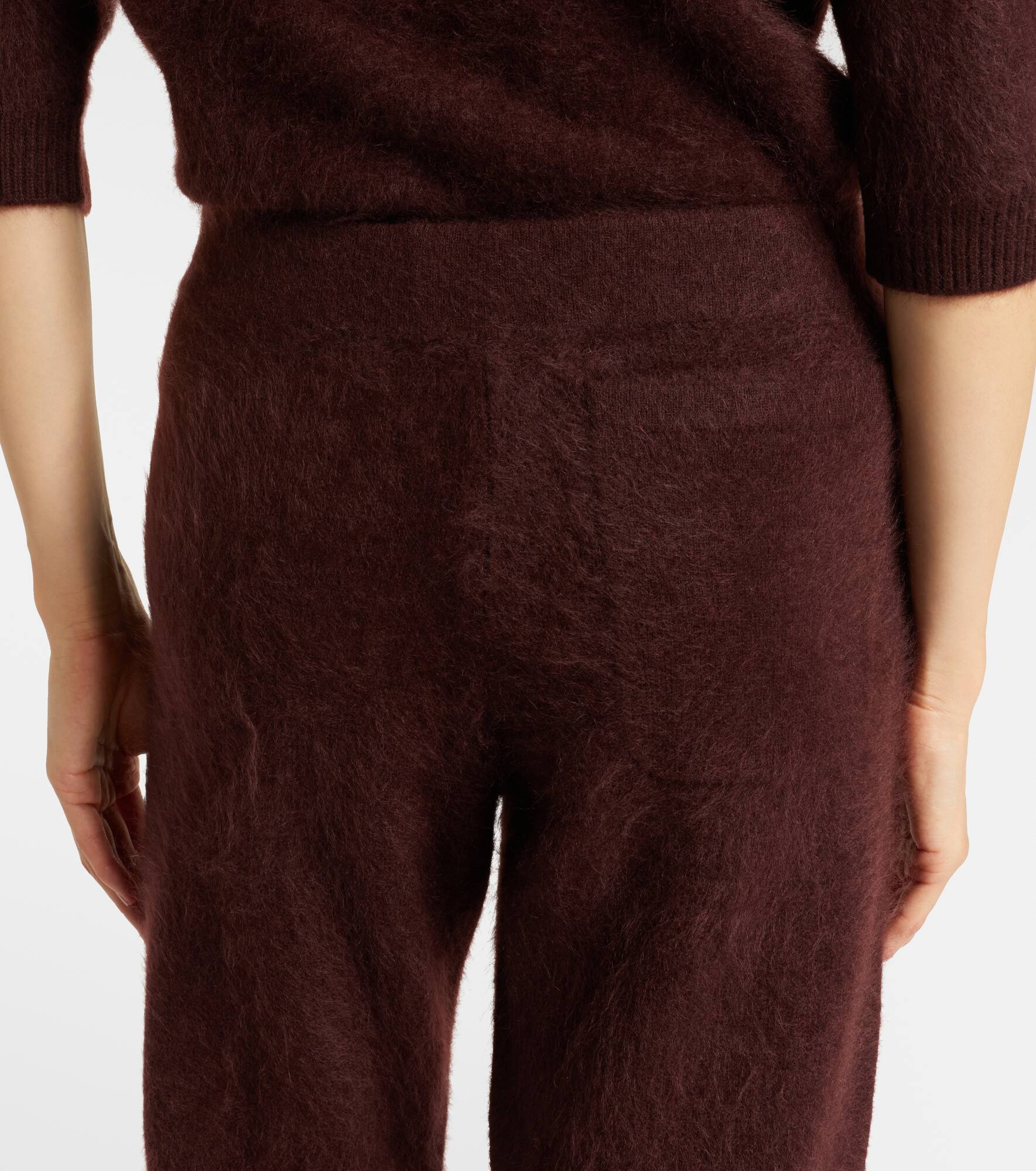 Fluffy Statement wool and cashmere-blend flared pants - 6