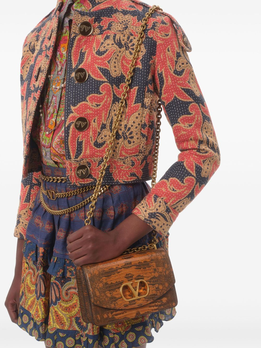 cropped jacquard jacket - 5