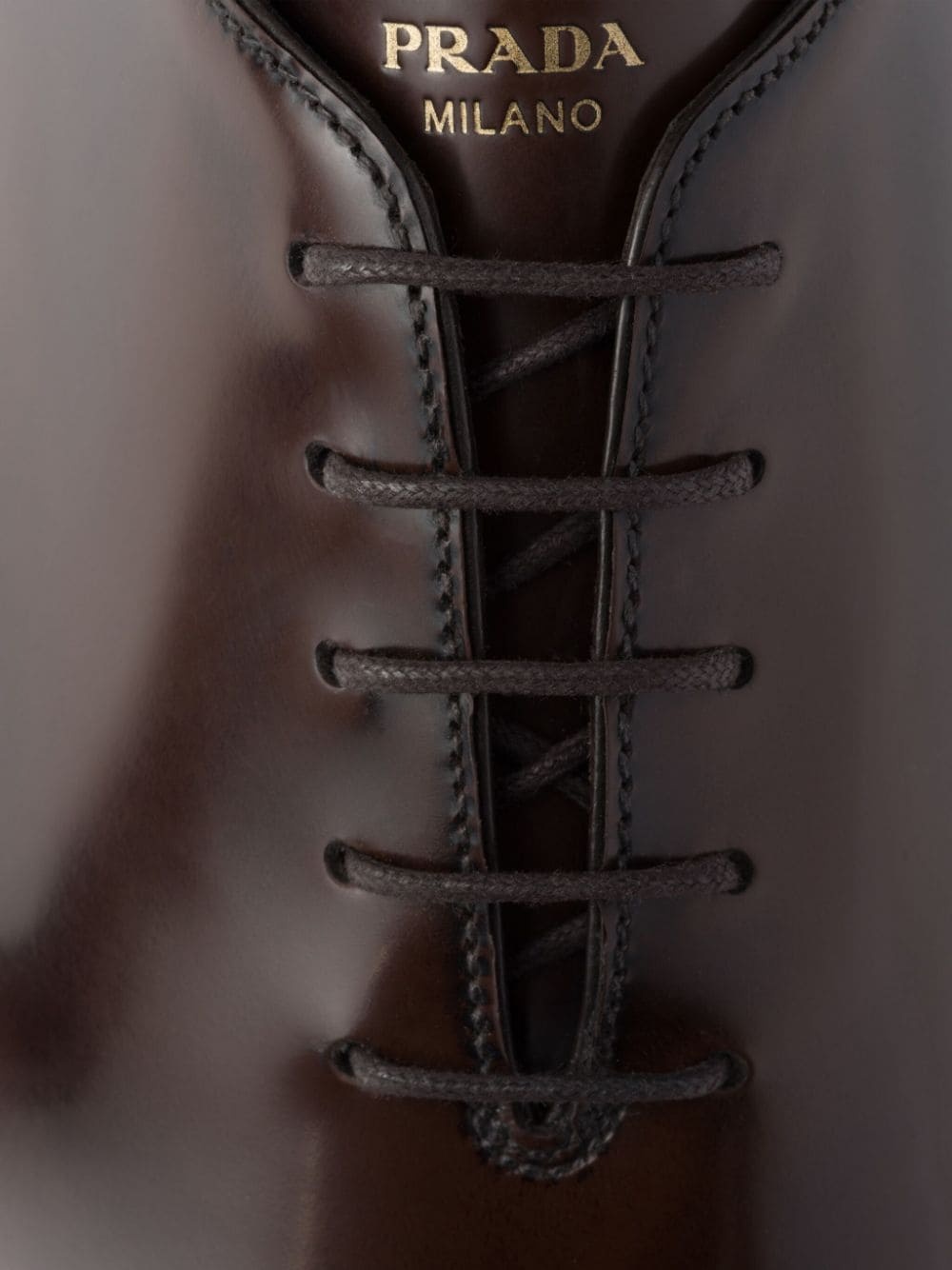 brushed leather lace-ups - 6