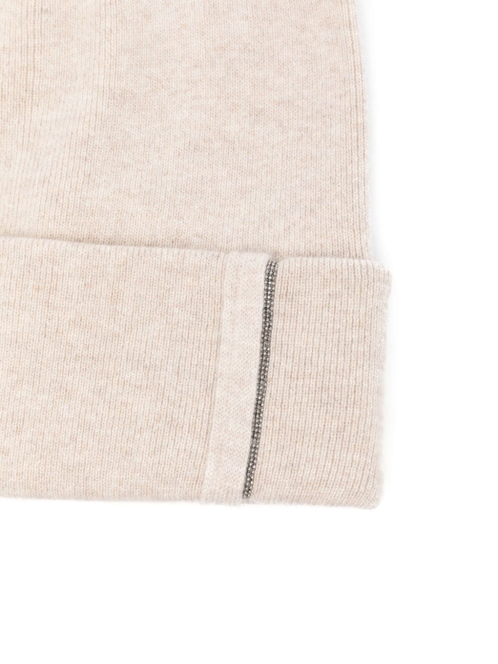 Monili-chain cashmere beanie - 2