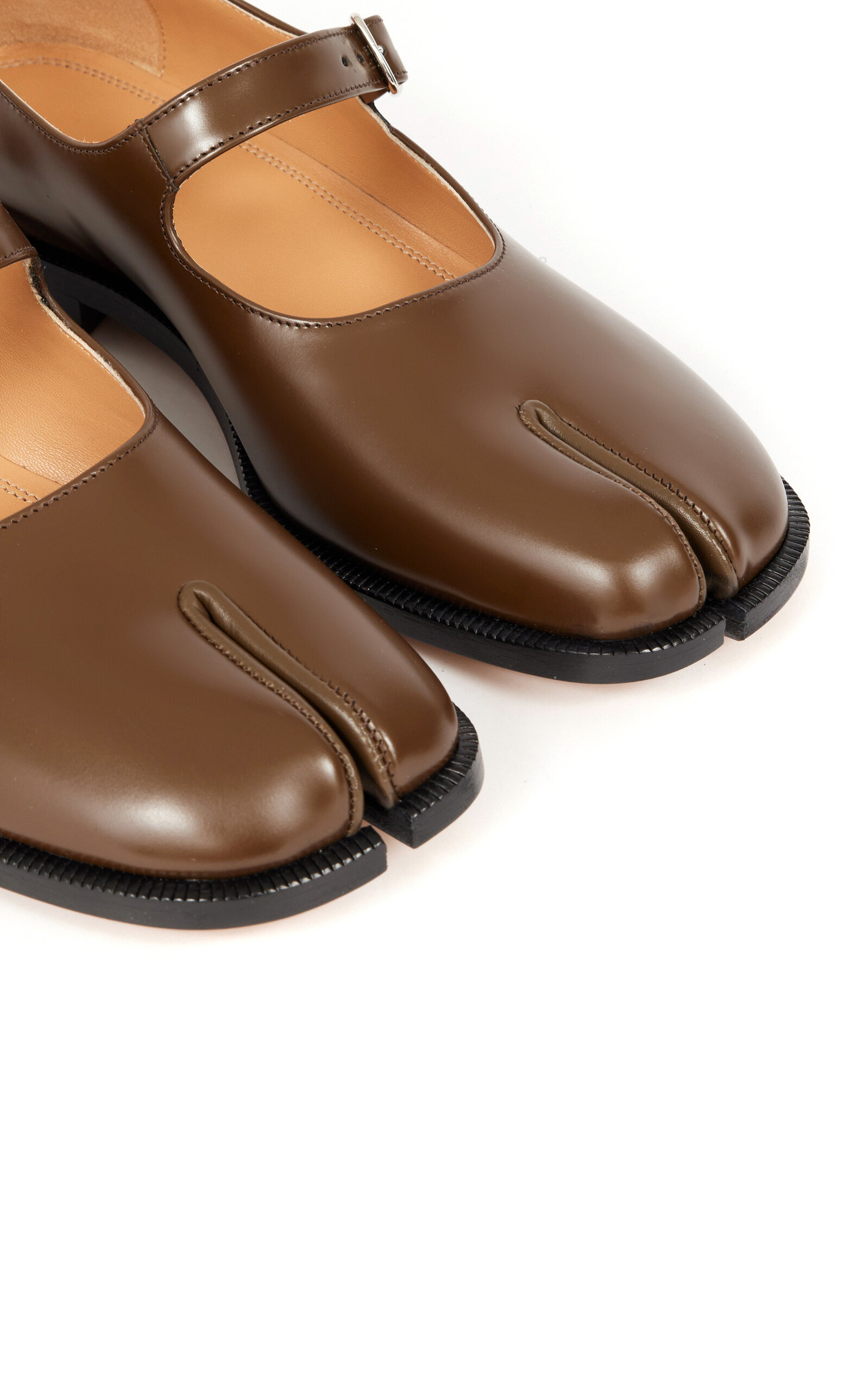 Tabi Leather Mary Jane Flats brown - 4