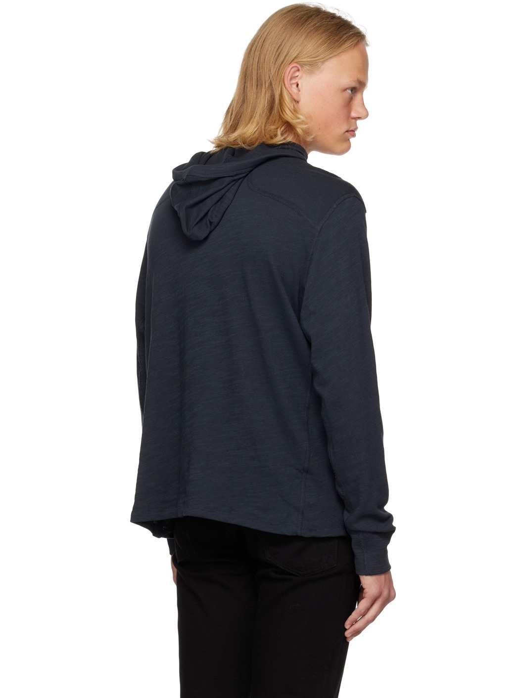 Navy Classic Flame Hoodie - 3