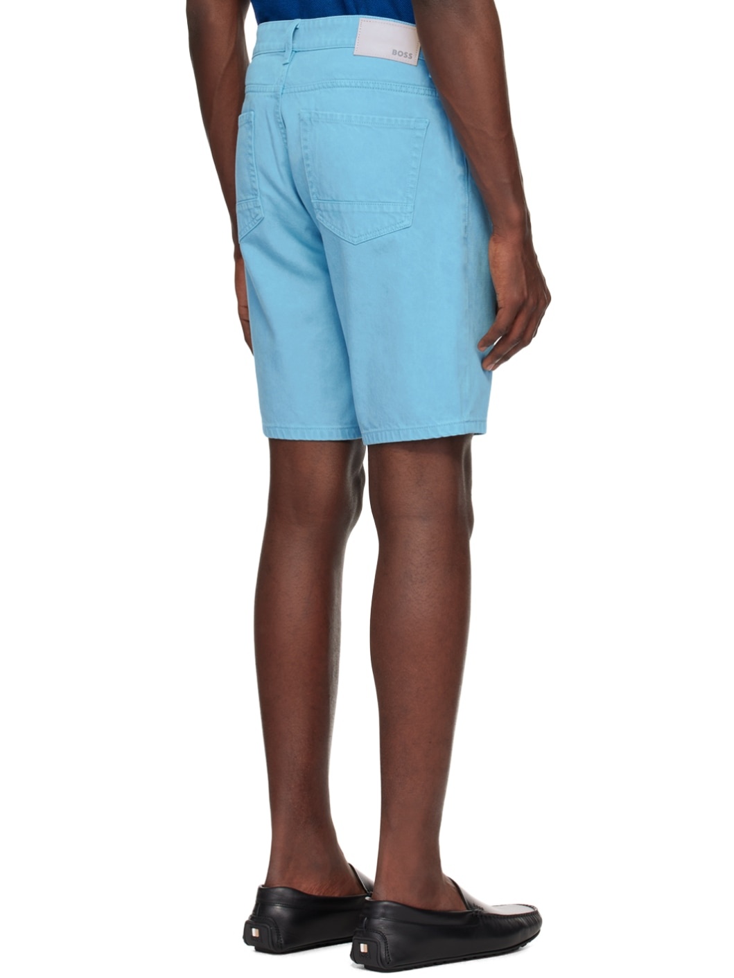 Blue Relaxed-Fit Denim Shorts - 3