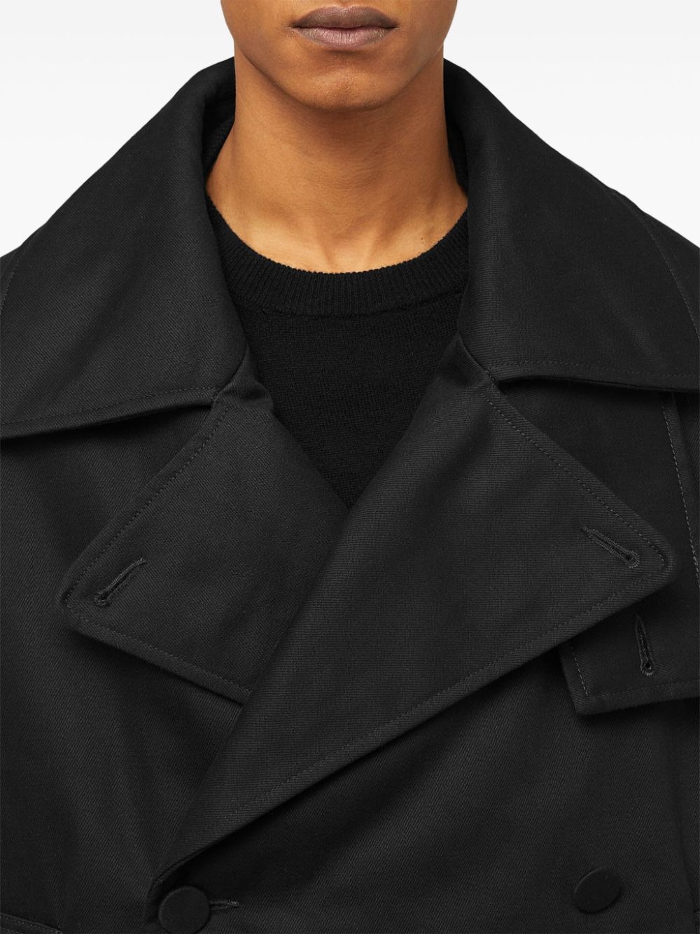double-breasted cotton coat - 5