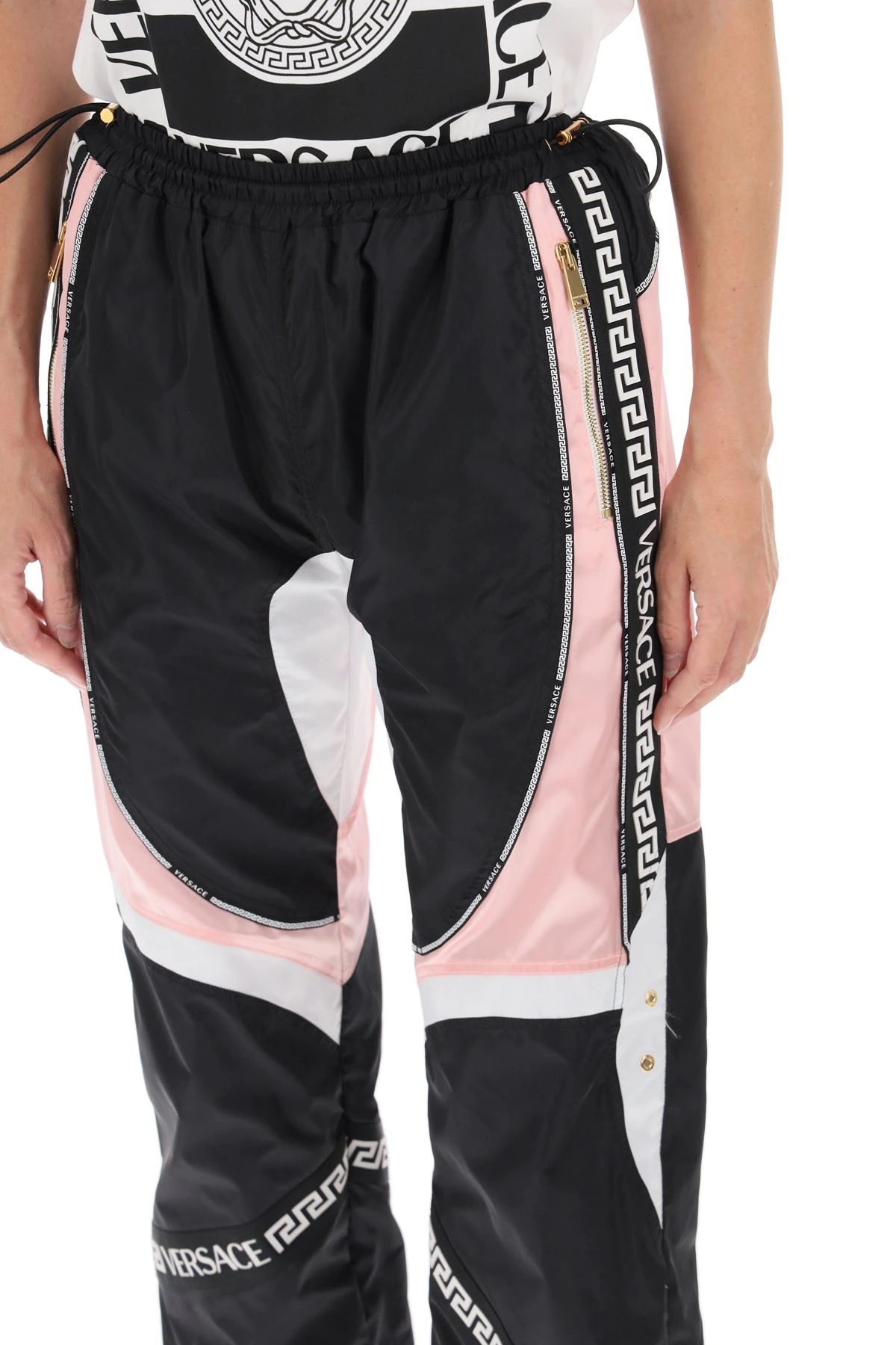 SATIN AND NYLON JOGGER PANTS - 5