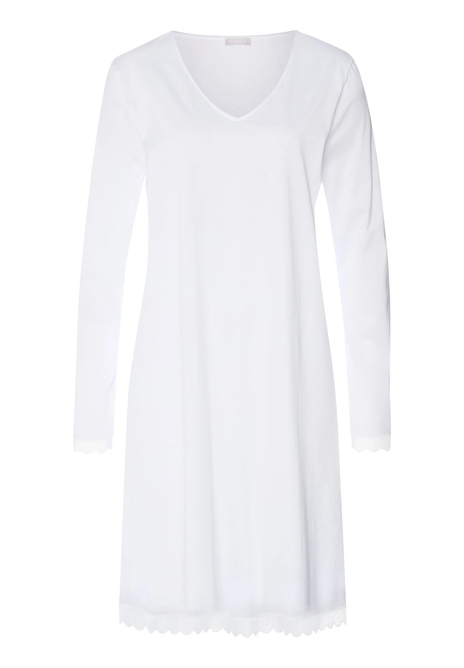 Inaya Scalloped Lace Cotton Nightgown - 1