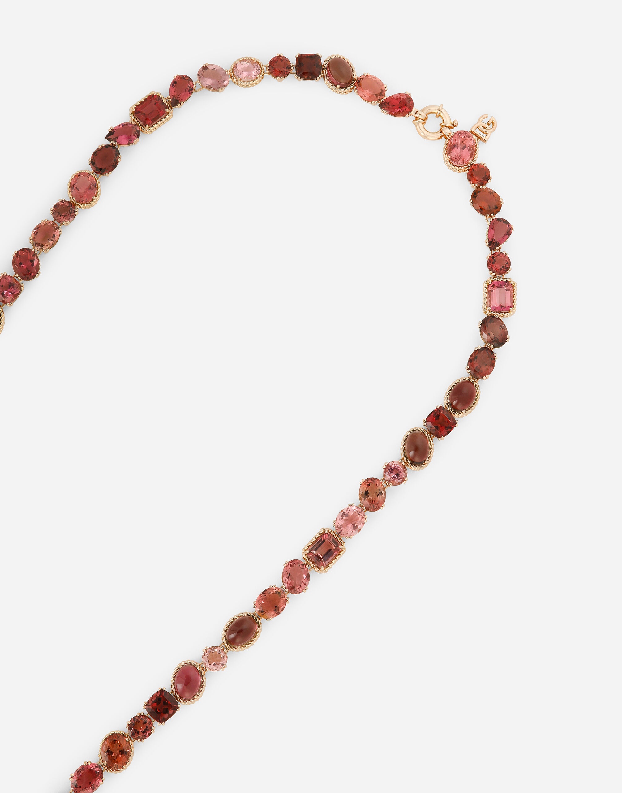 Rainbow Monochrome Sautoir 18 carat red gold and pink tourmalines - 4
