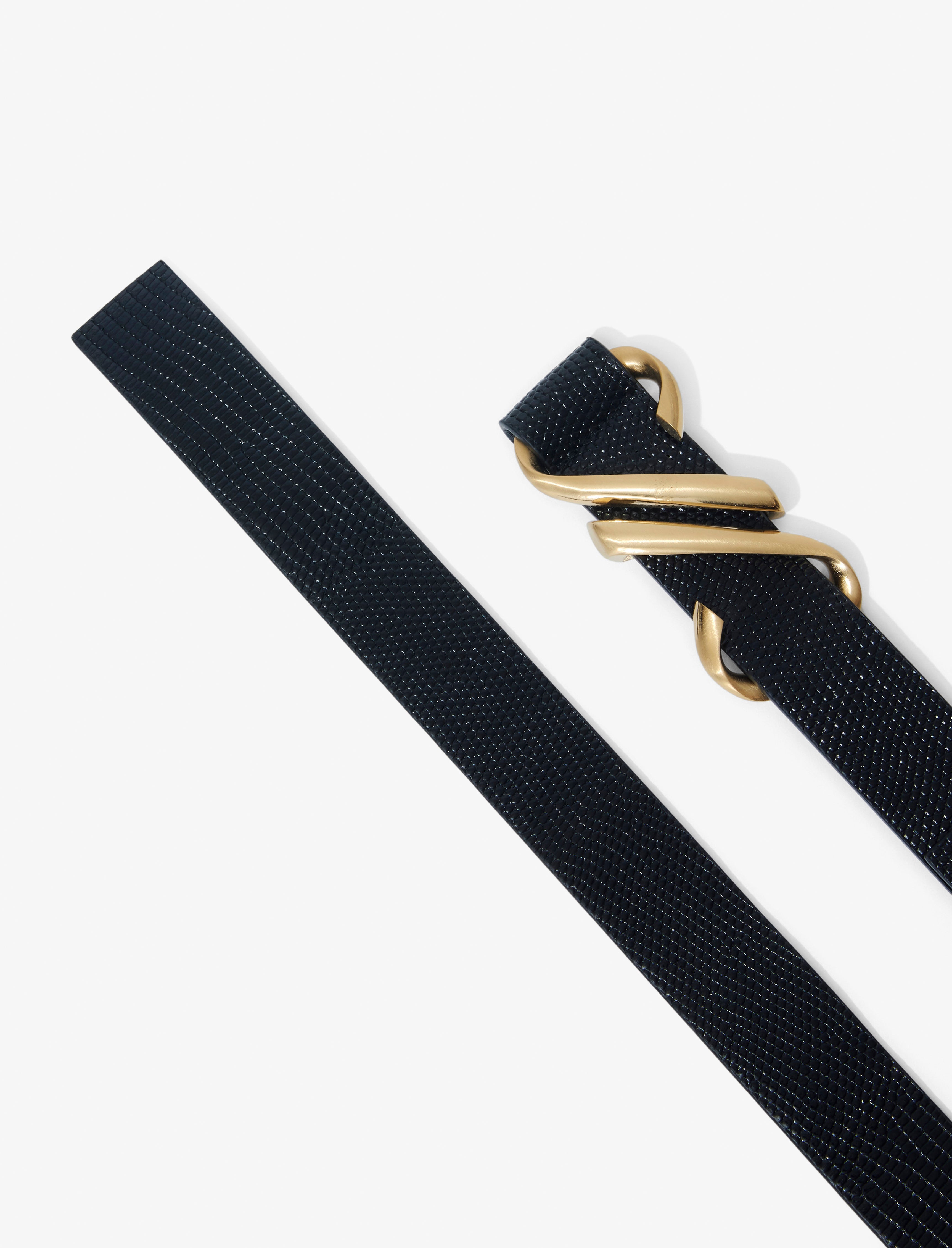 Monogram Belt in Embossed Leather - 4