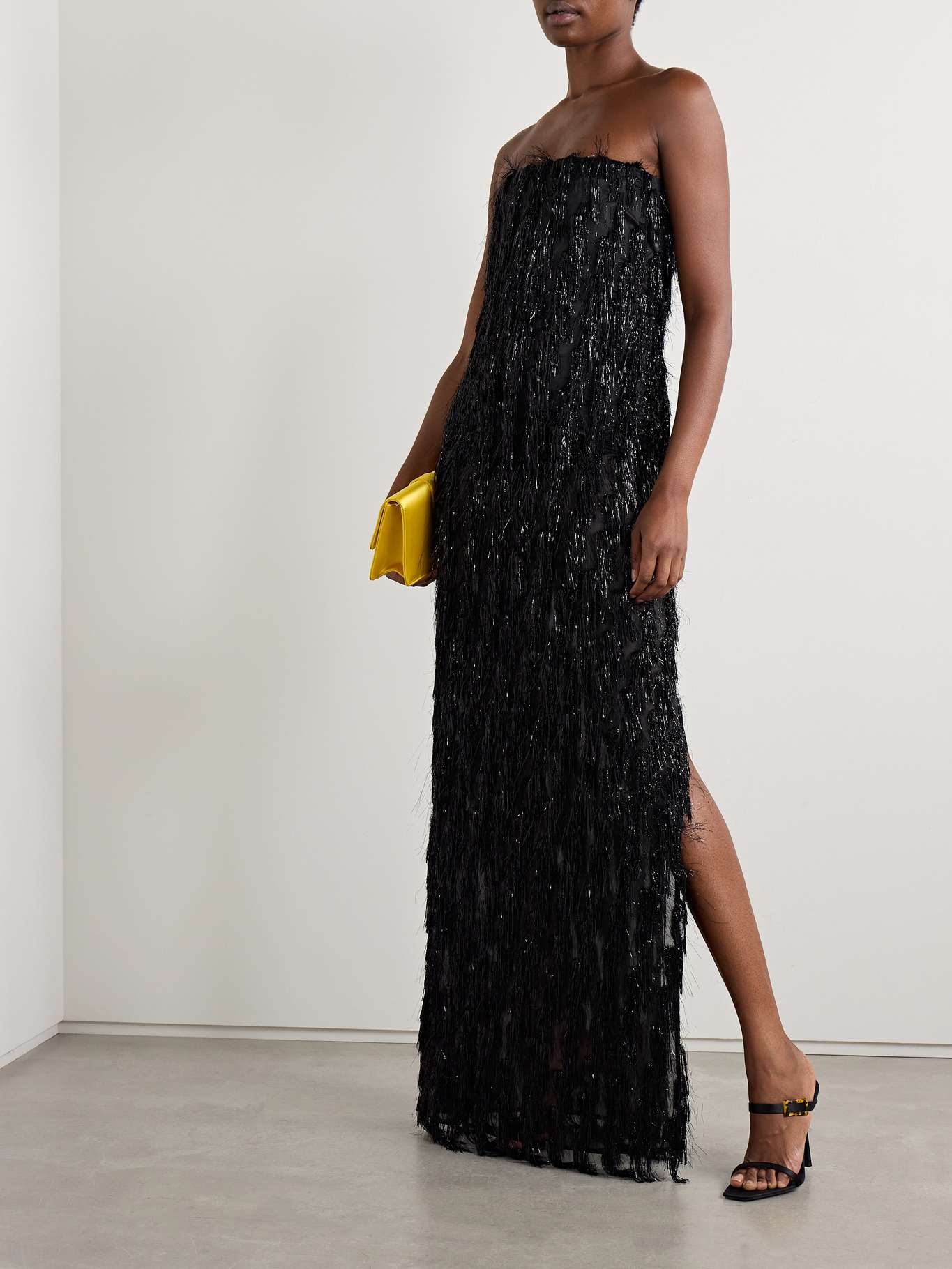 Strapless fringed tulle gown - 2