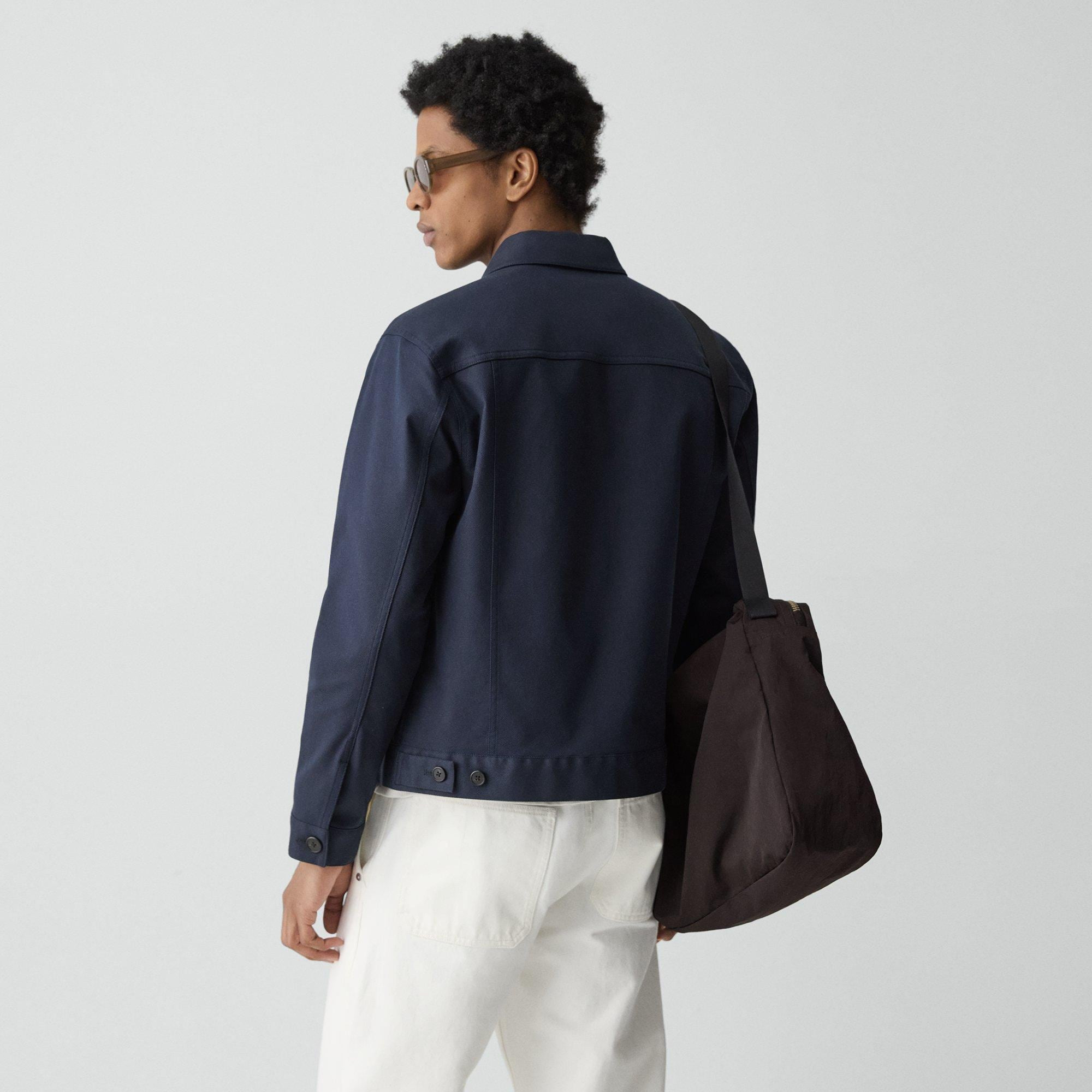 Button Jacket in Twill Stretch - 4