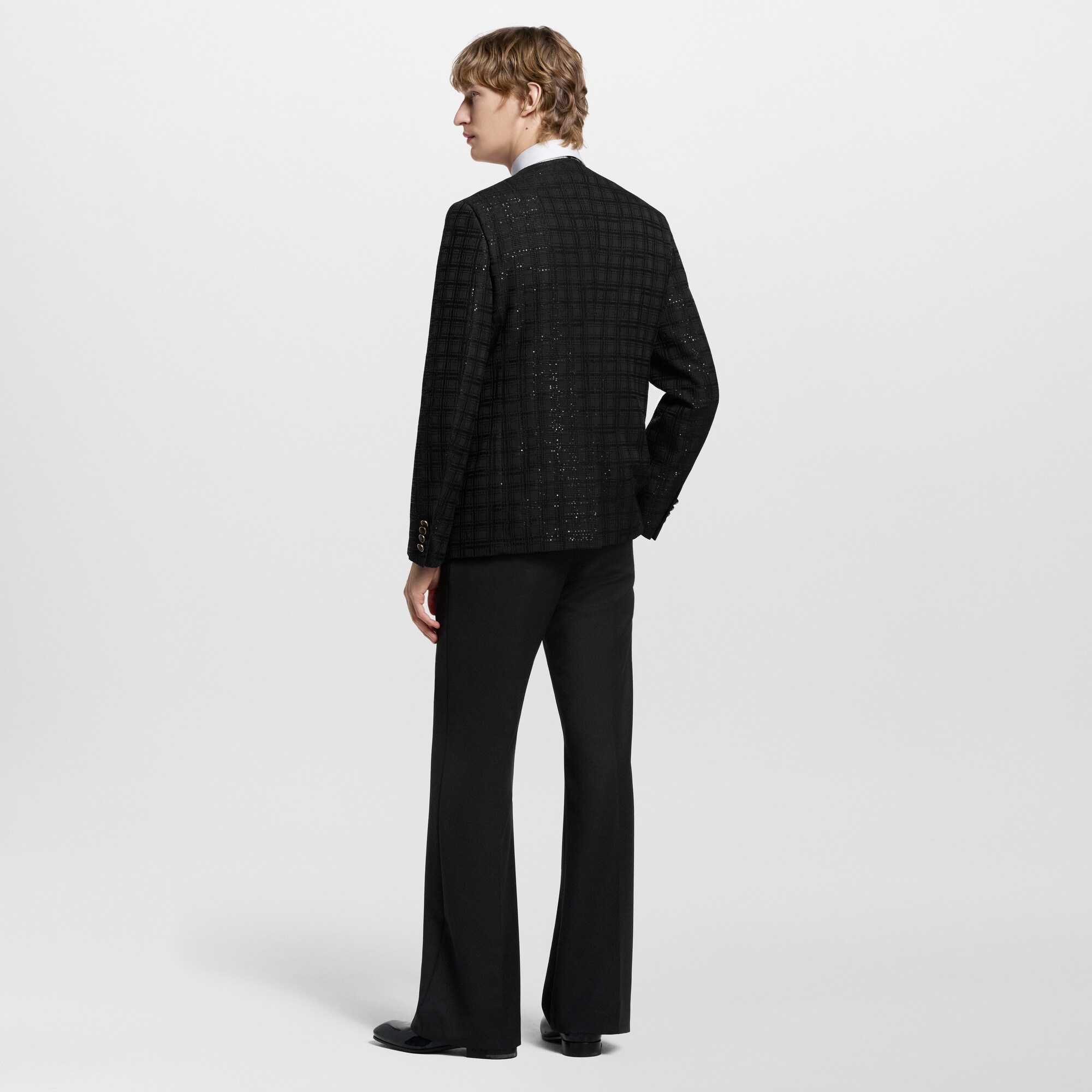 Sequin-Embroidered Collarless Jacket - 3