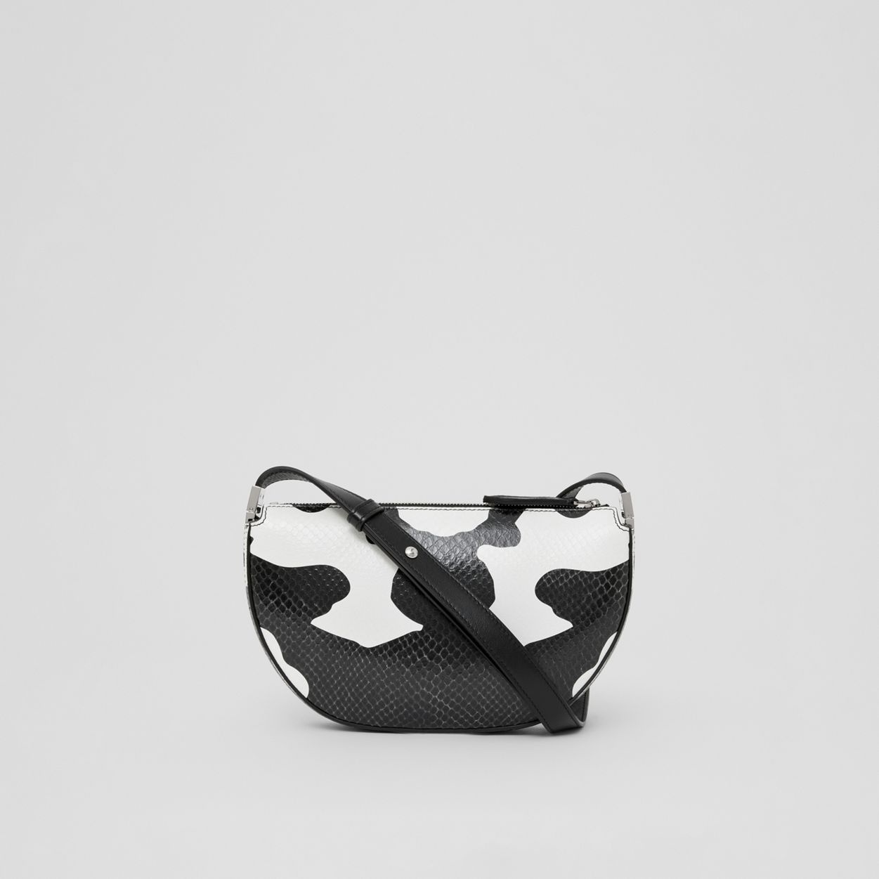 Mini Cow Print Leather Zip Olympia Bag - 8