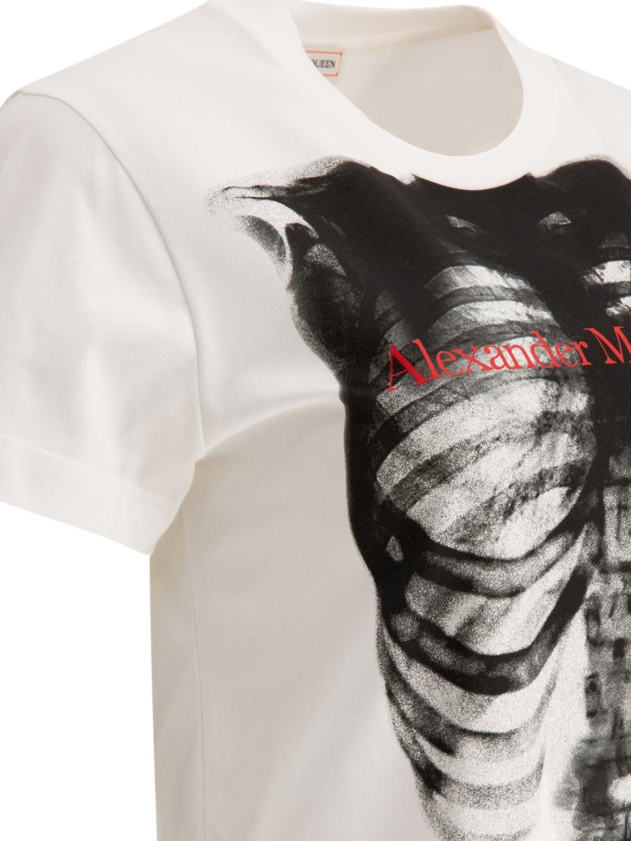 Alexander McQueen T-Shirt With Rib Cage Print - 4