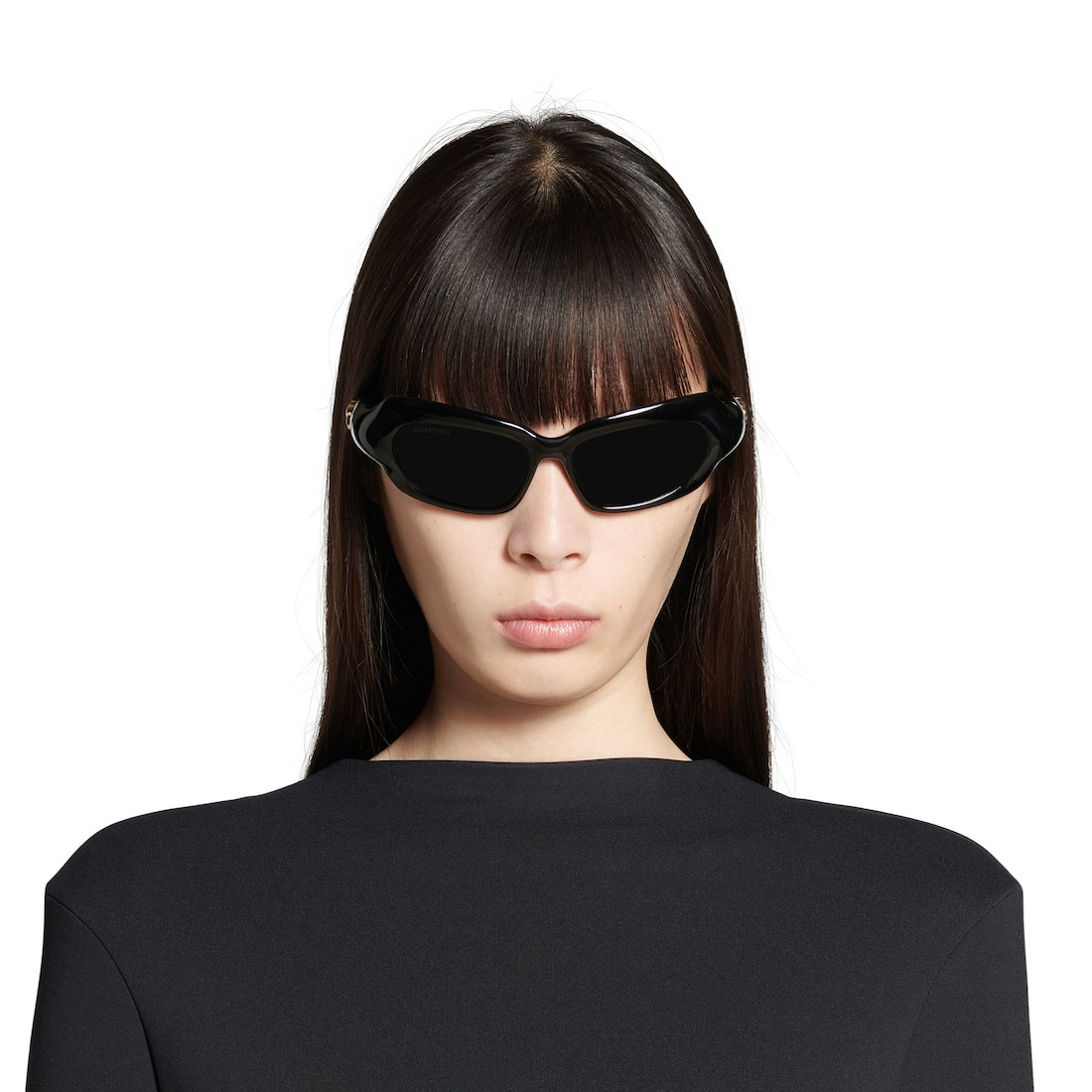 Women's Palazzo Rectangle Sunglasses  in Black - 6