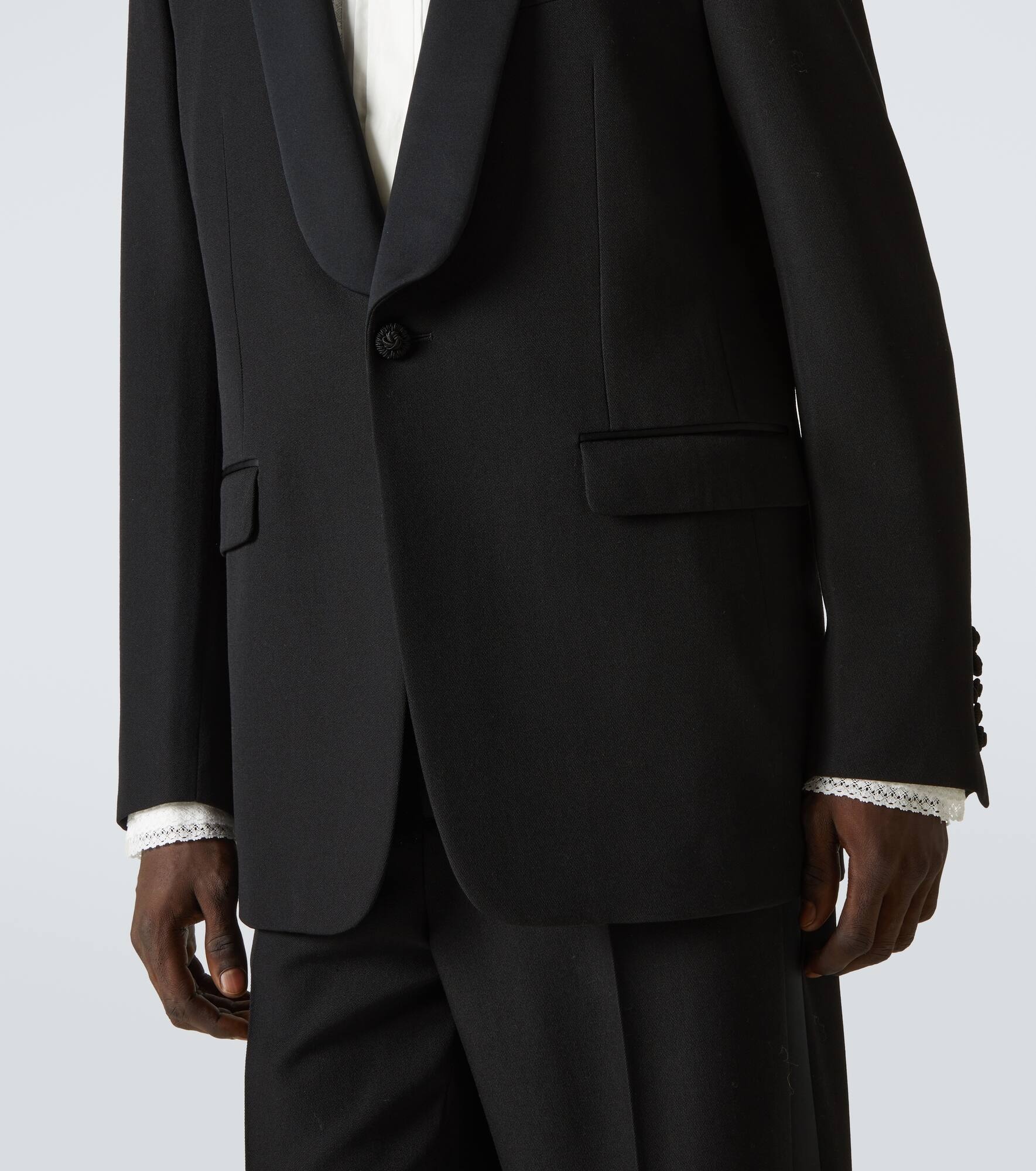 Virgin wool tuxedo jacket - 6