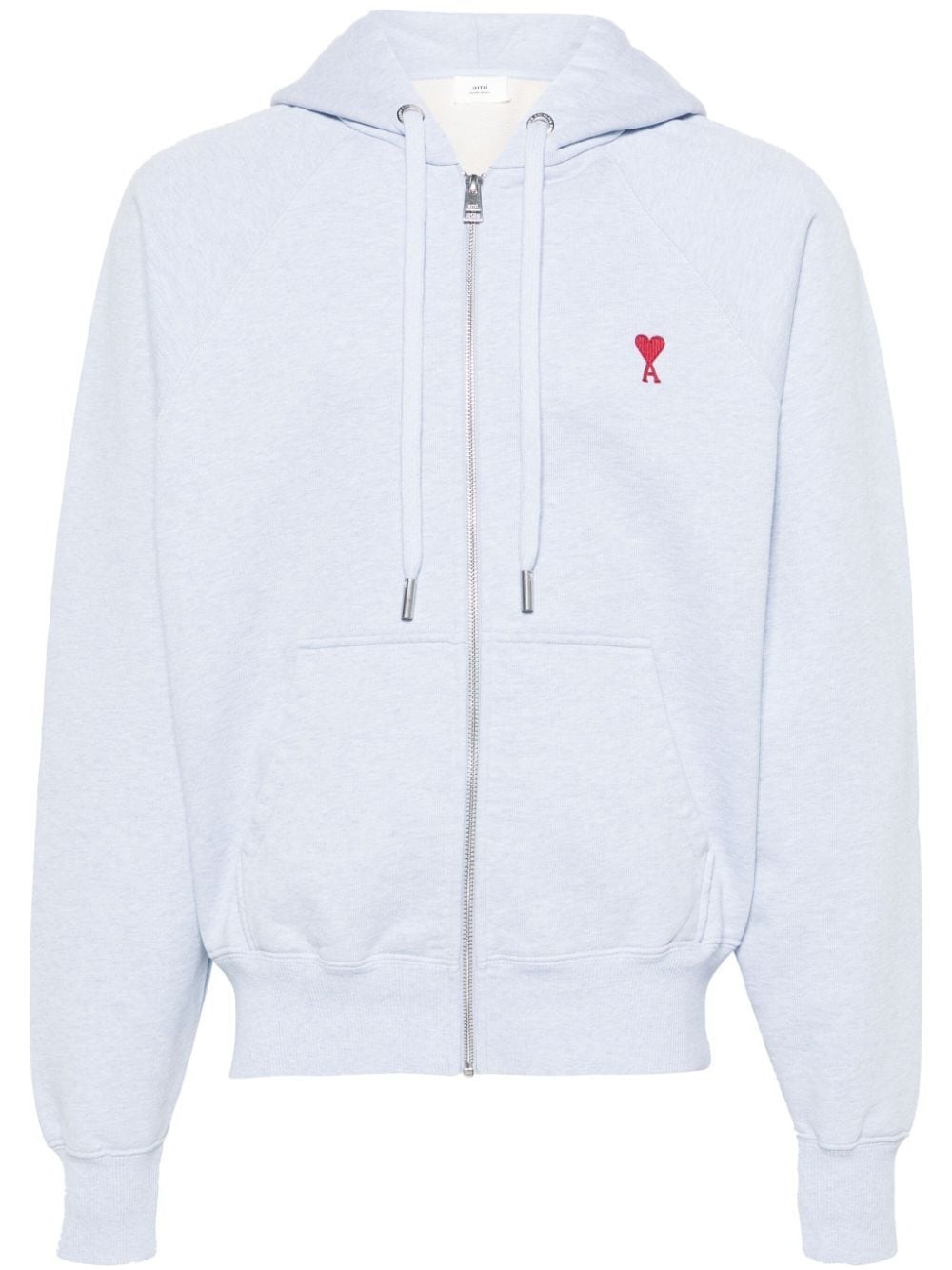 Ami de Coeur-embroidered cotton hoodie - 1