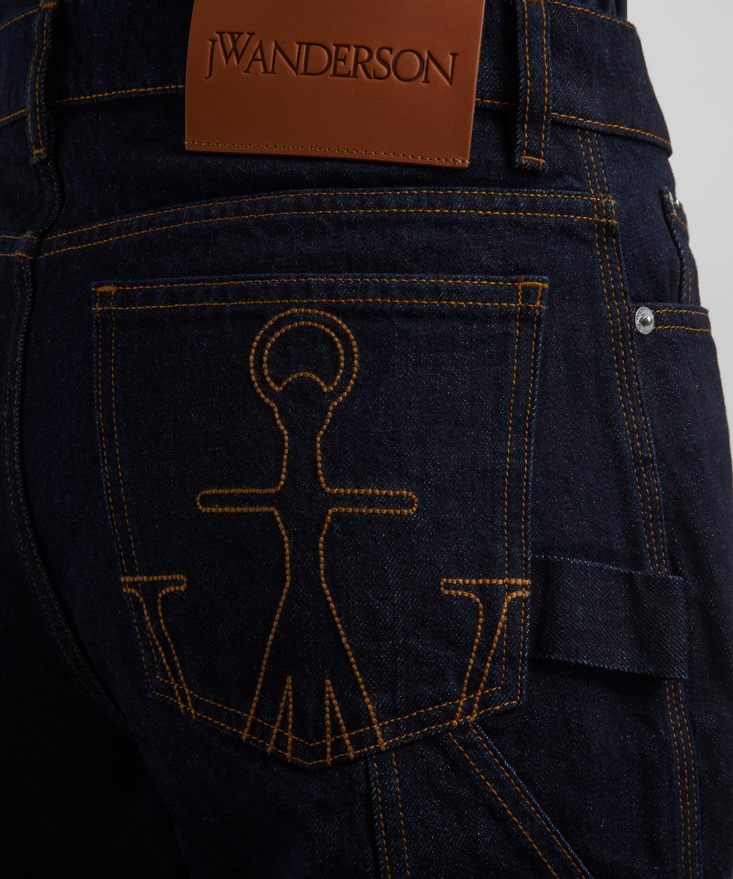 Logo Grid Turn Up Workwear Jeans - 5