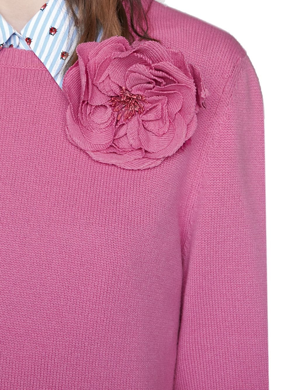 detachable rose corsage jumper - 5