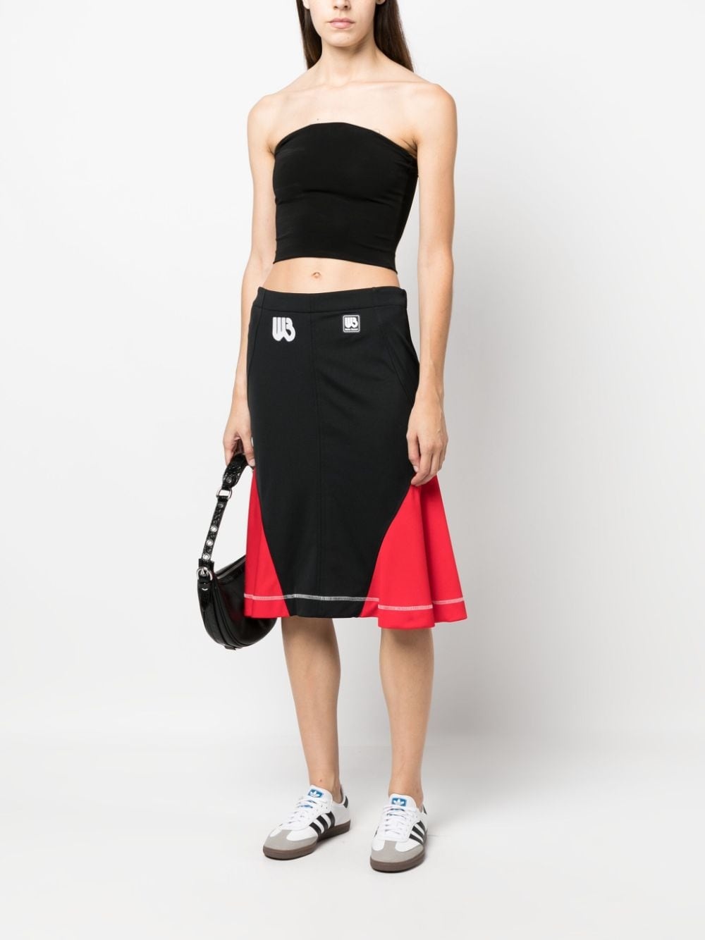 colour-block midi skirt - 2