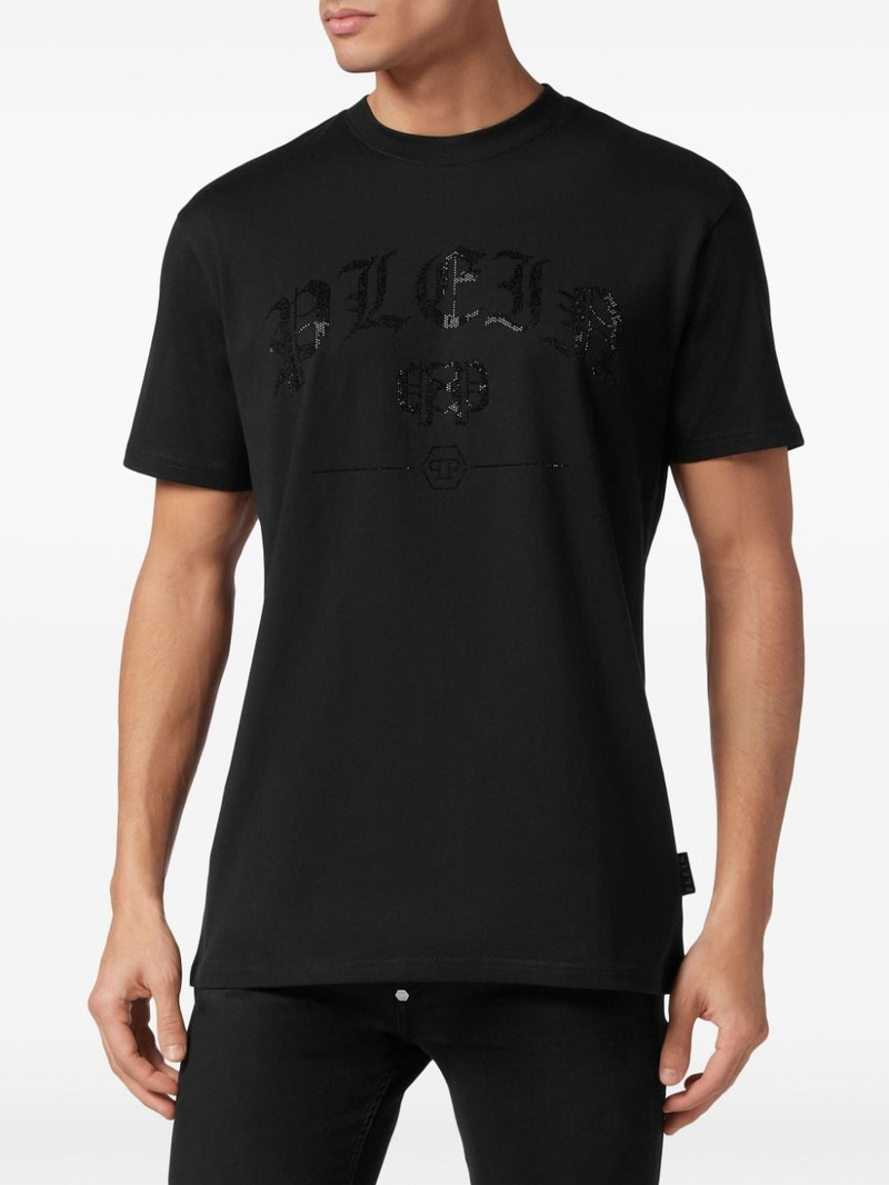 PHILIPP PLEIN crystal-embellished cotton T-shirt outlook