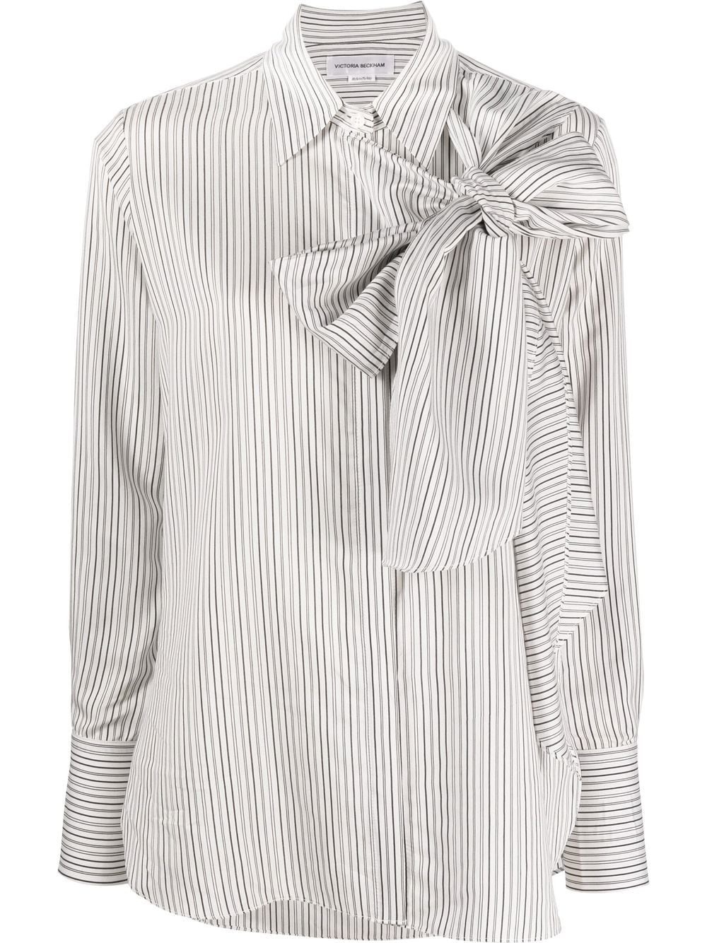 striped long-sleeved shirt - 1