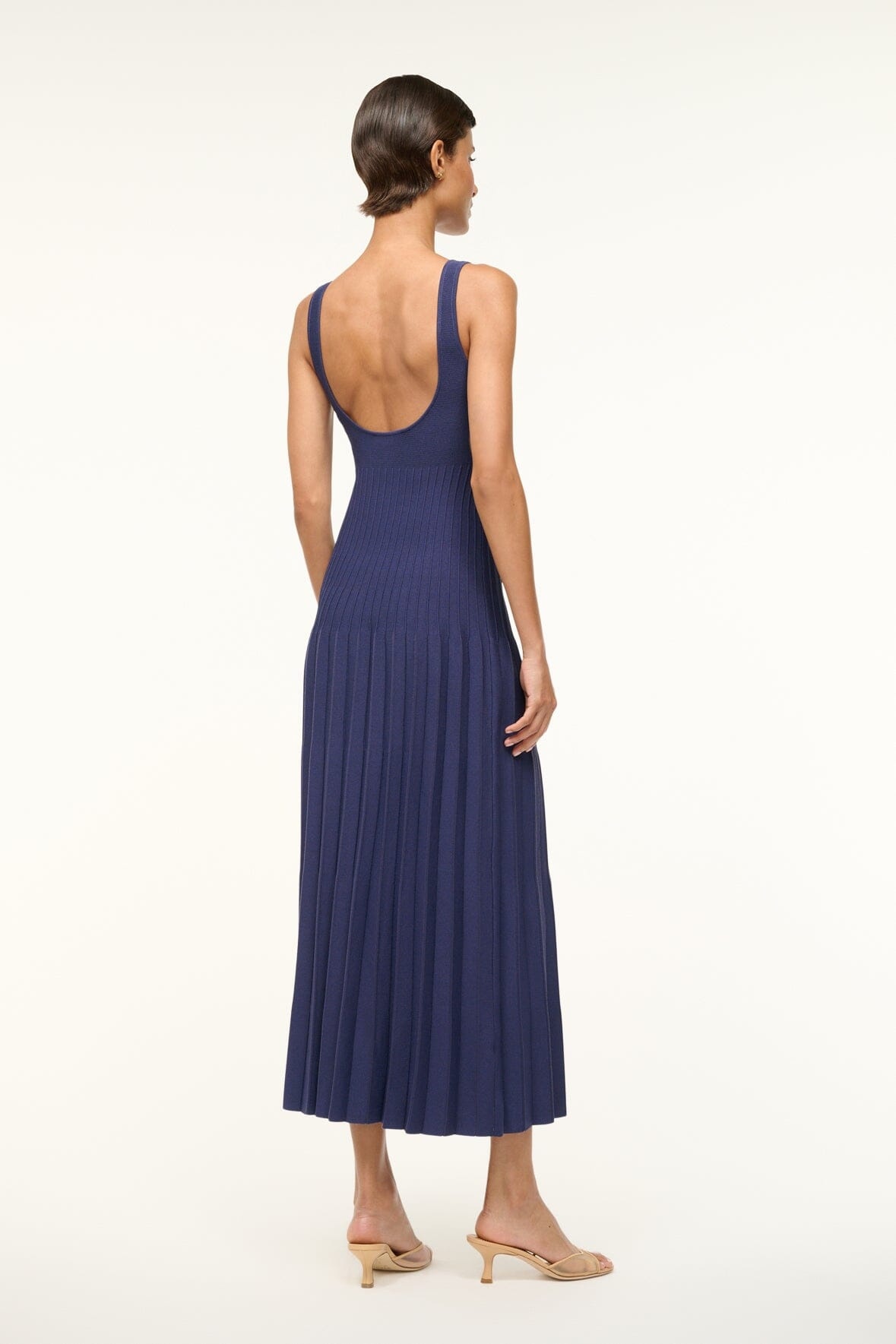 STAUD ELLISON DRESS NAVY - 3