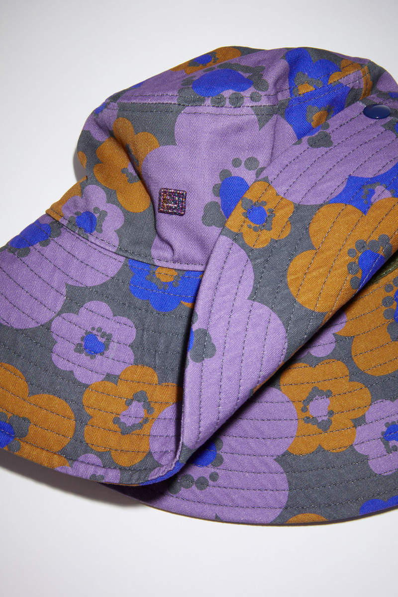 Flower bucket hat - Purple/brown 7