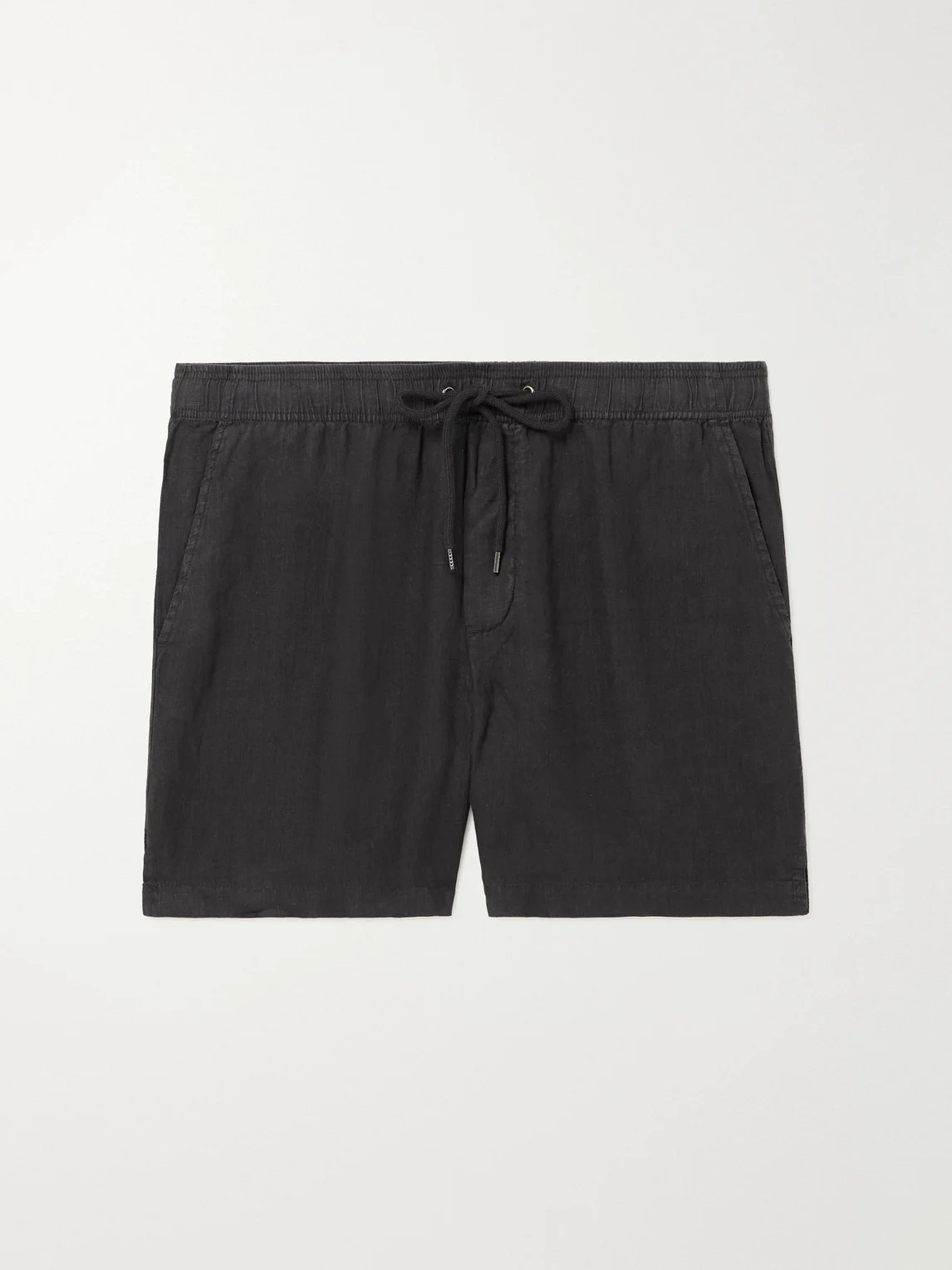 Straight-Leg Garment-Dyed Linen Drawstring Shorts - 1