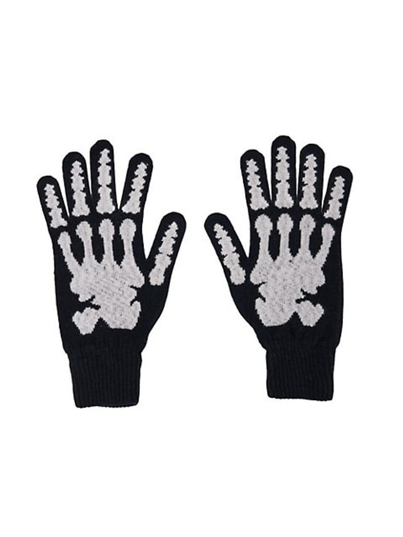 cashmere embroidered-logo gloves 1