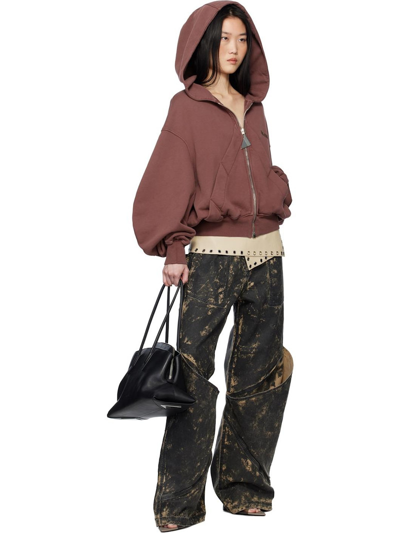 THE ATTICO Black & Beige Long Jeans outlook