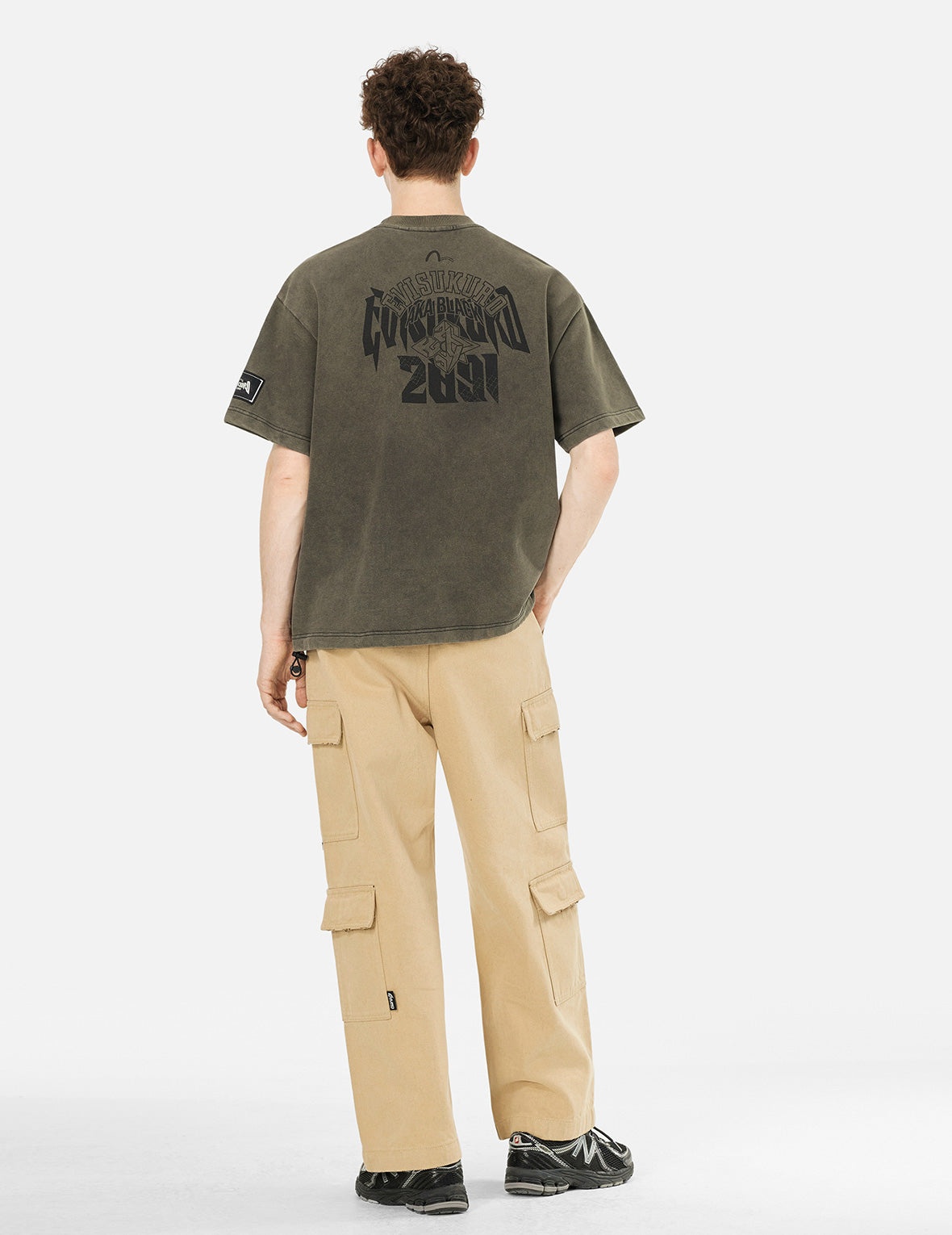Heavy Washed Loose Fit Short-Sleeve Sweatshirt - 4