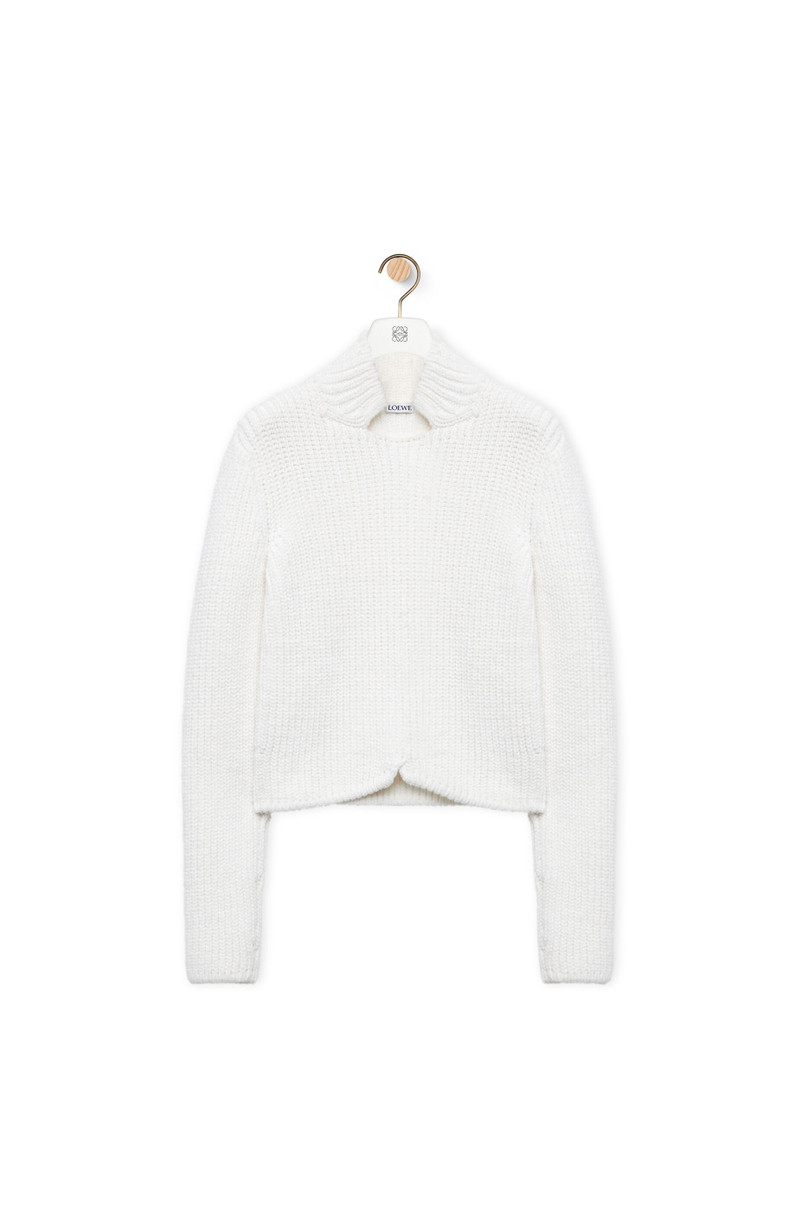 High neck sweater in wool blend 1