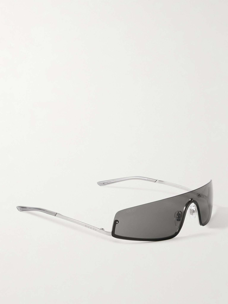 D-Frame Silver-Tone Sunglasses 3