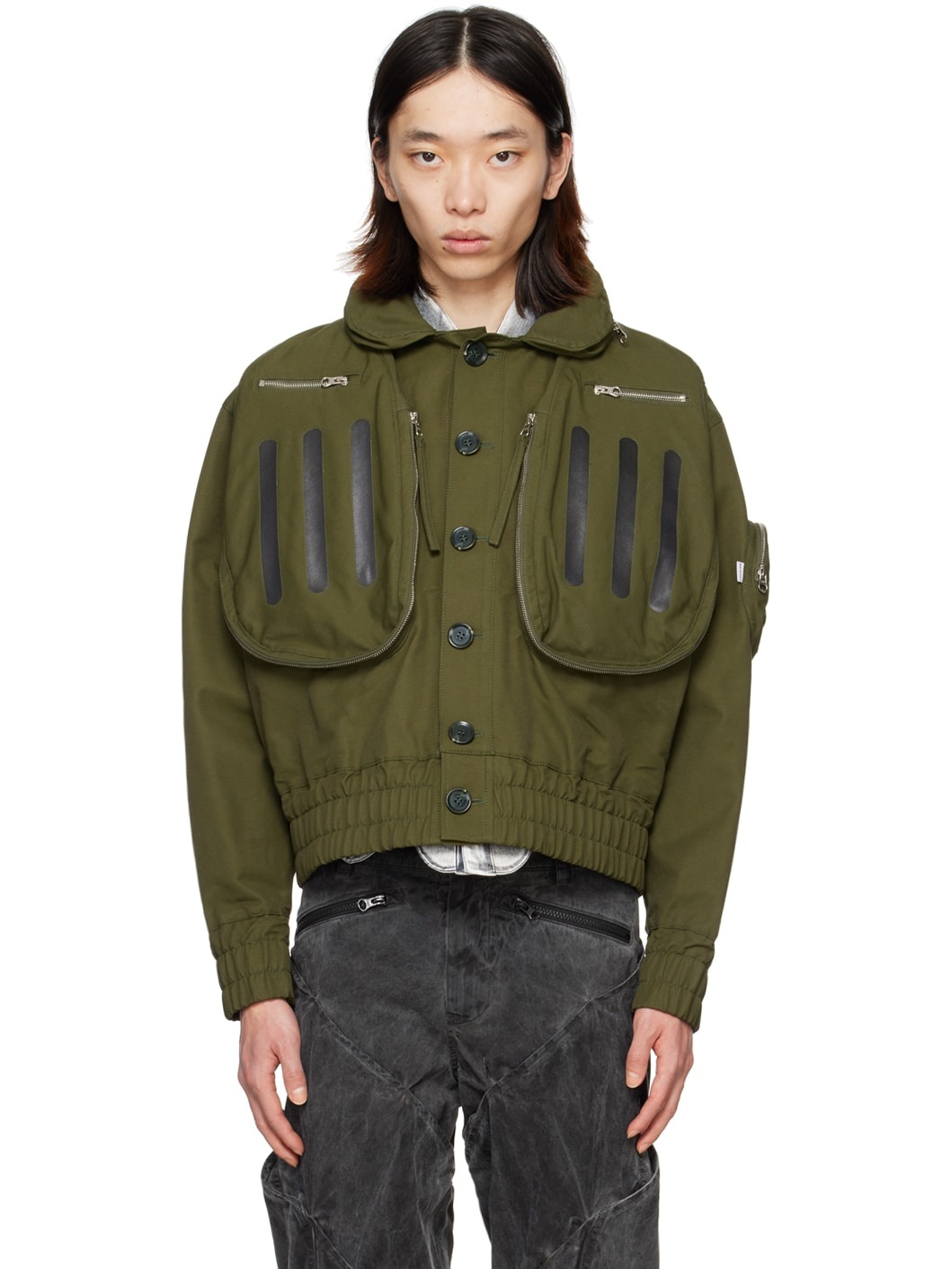 Khaki Doublet Kapok Bomber Jacket - 1