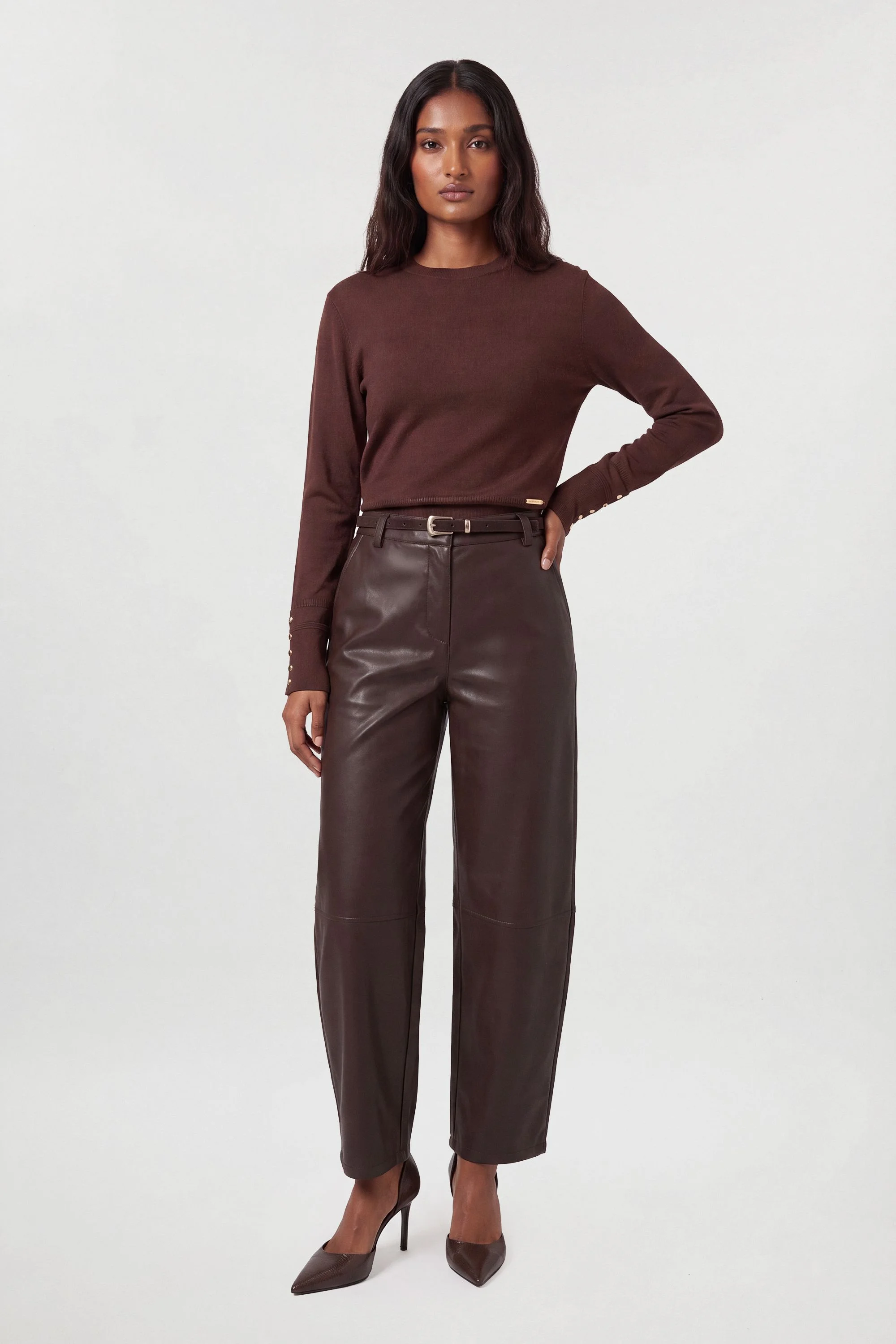 Forever Viscose Blend Knitted Long Sleeve Crew Neck Jumper - 1